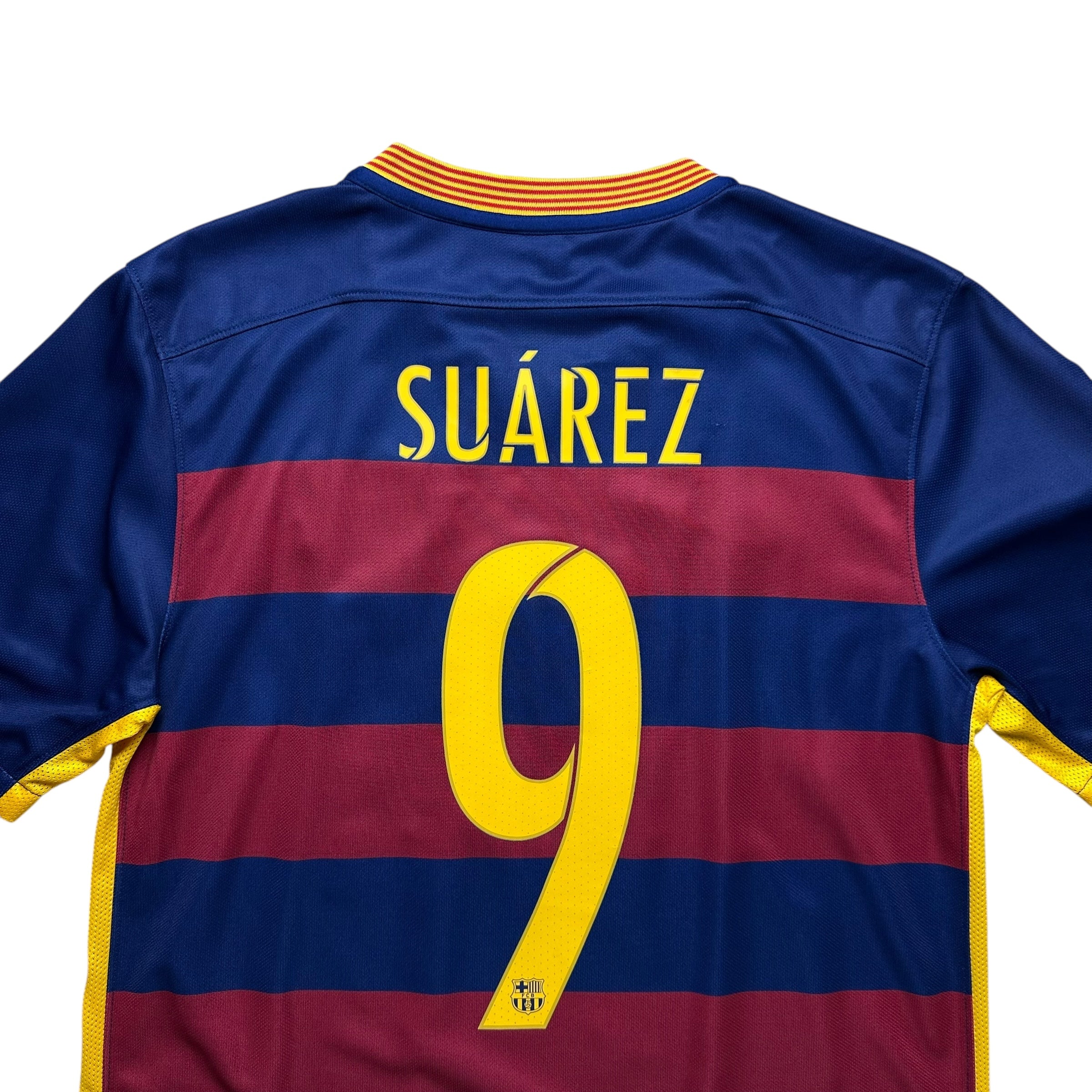 Barcelona 2015-16 Home Shirt (S) Suarez #9