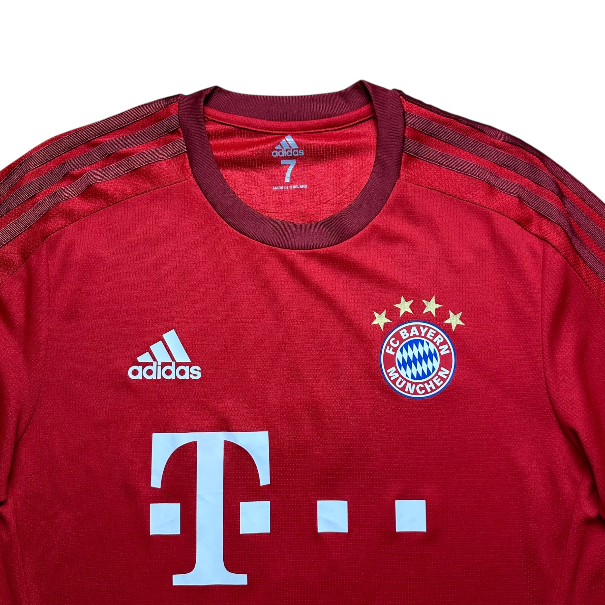 Bayern Munich 2015-16 Player-Issue/Worn Home Shirt (L) Thiago #6