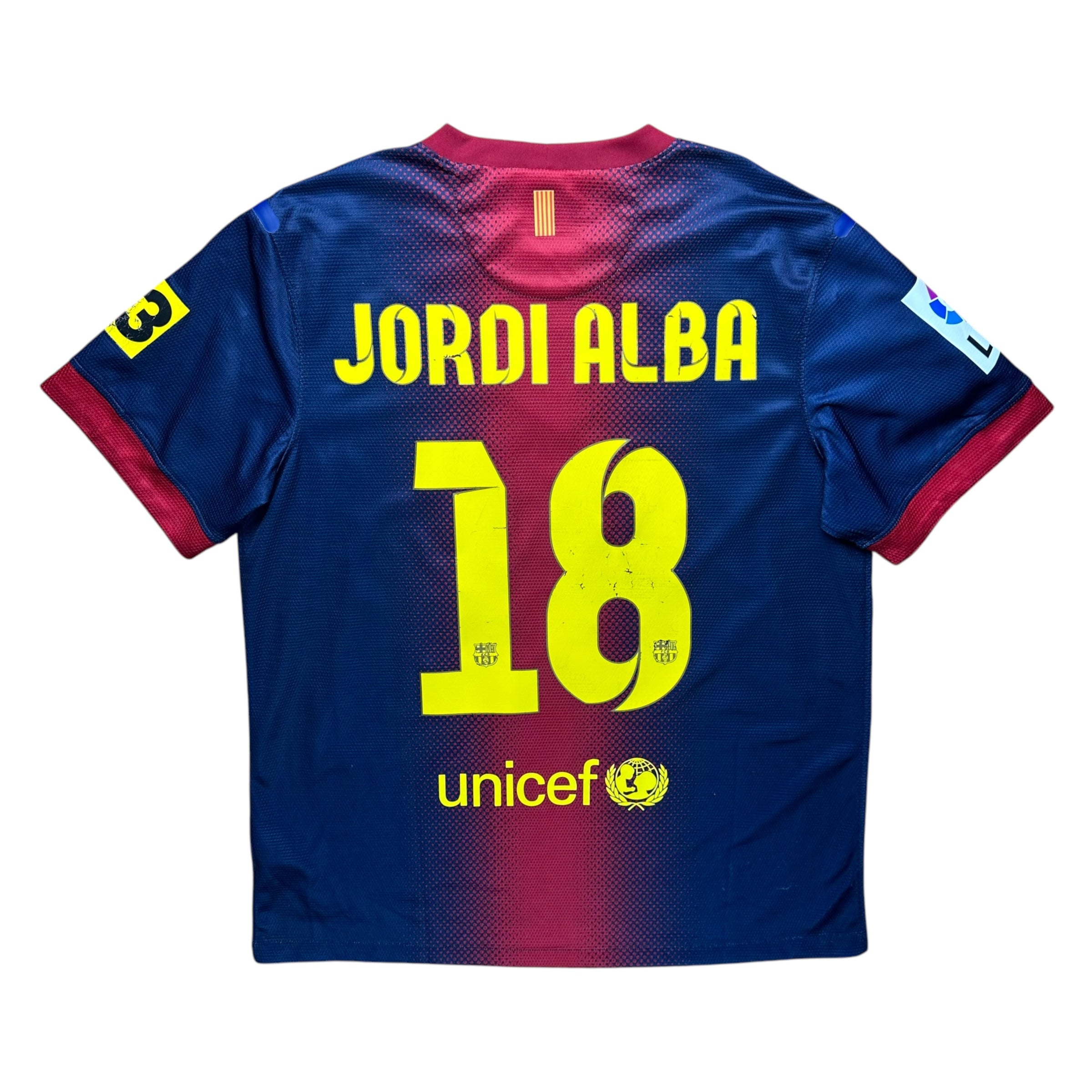 Barcelona 2012-13 Home Shirt (S) Jordi Alba #18