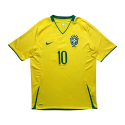 Brazil 2008 Home Shirt (L) Ronaldinho #10