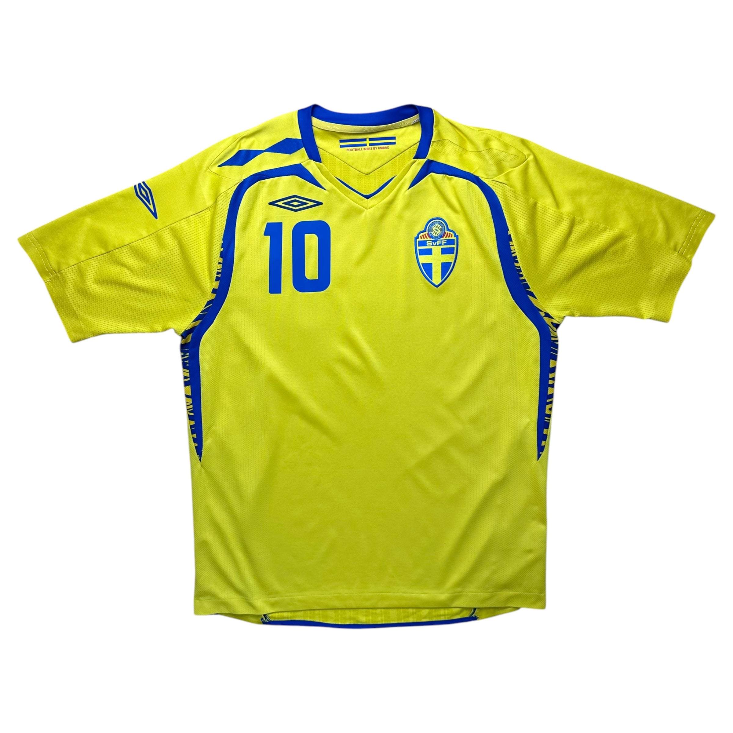 Sweden 2008 Home Shirt (L) Ibrahimovic #10