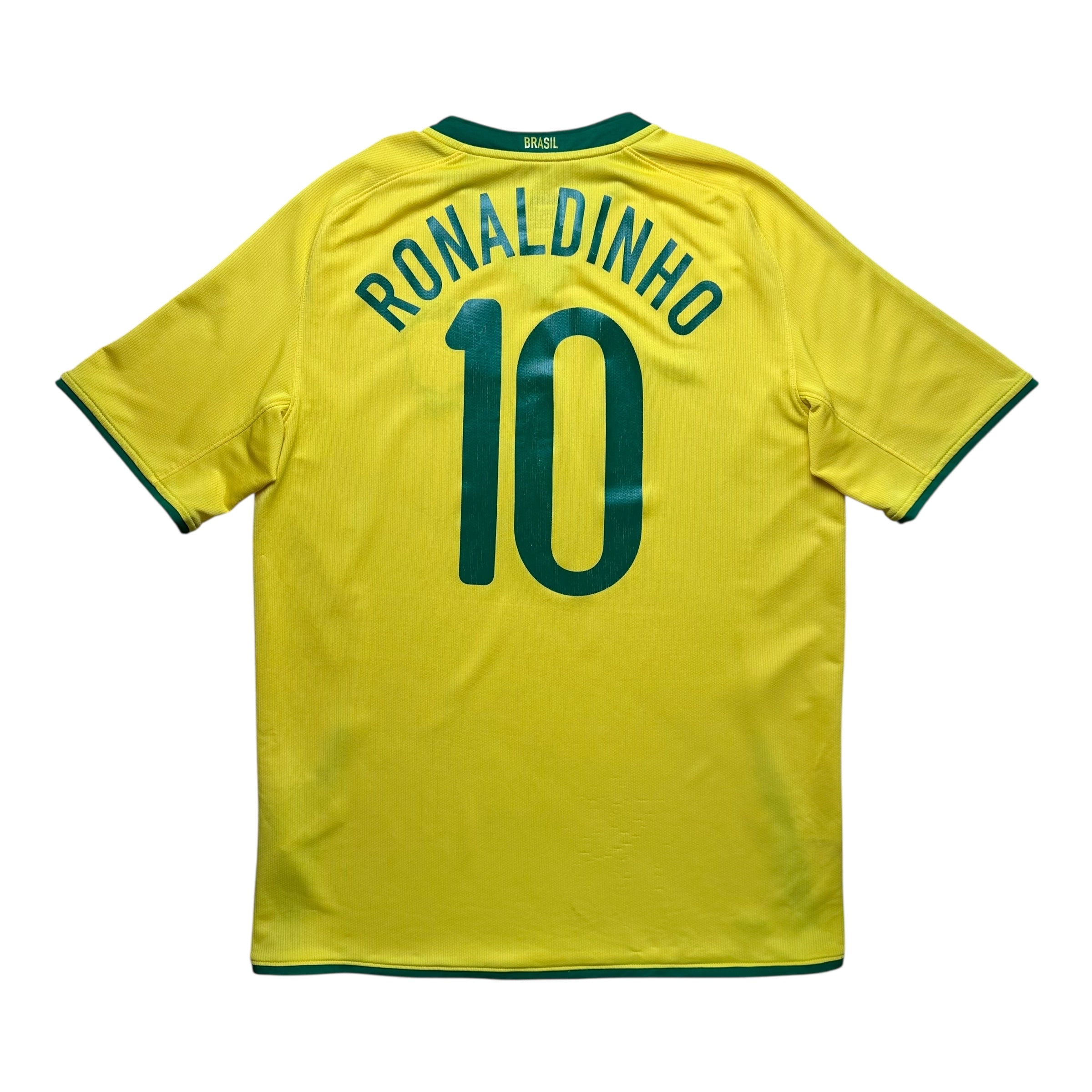 Brazil 2008 Home Shirt (L) Ronaldinho #10