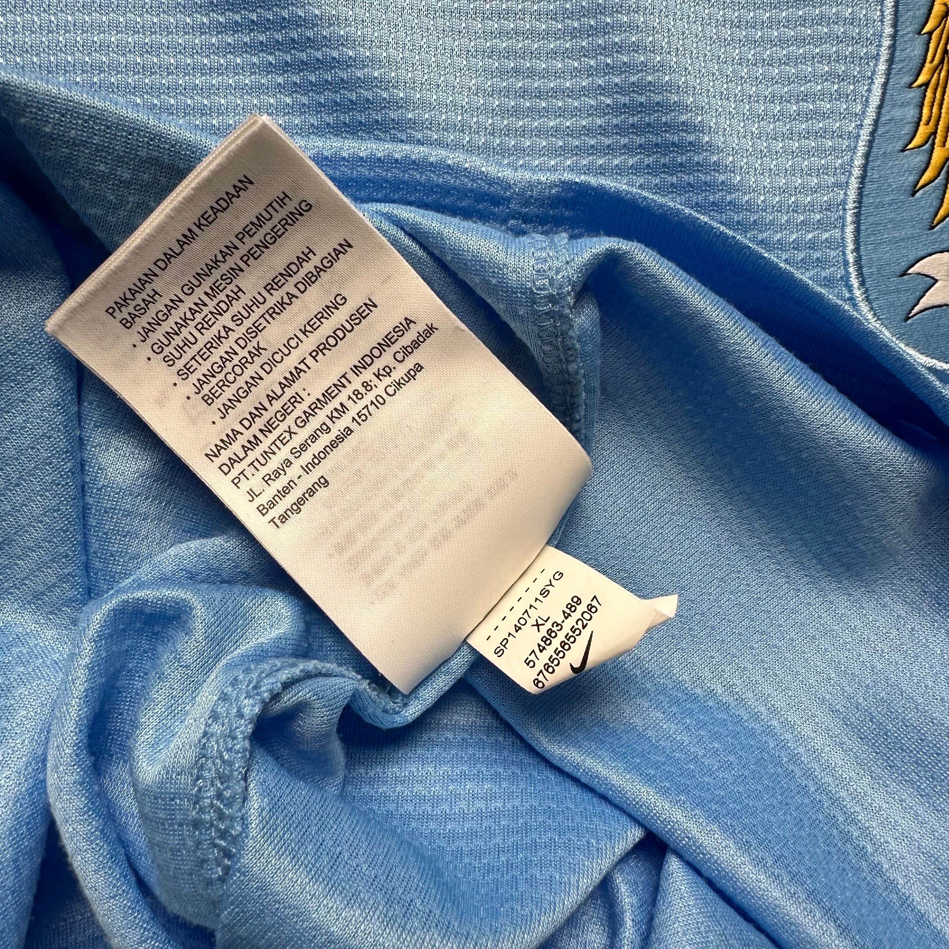 Manchester City 2013-14 Home Shirt (XL) Kun Agüero #16
