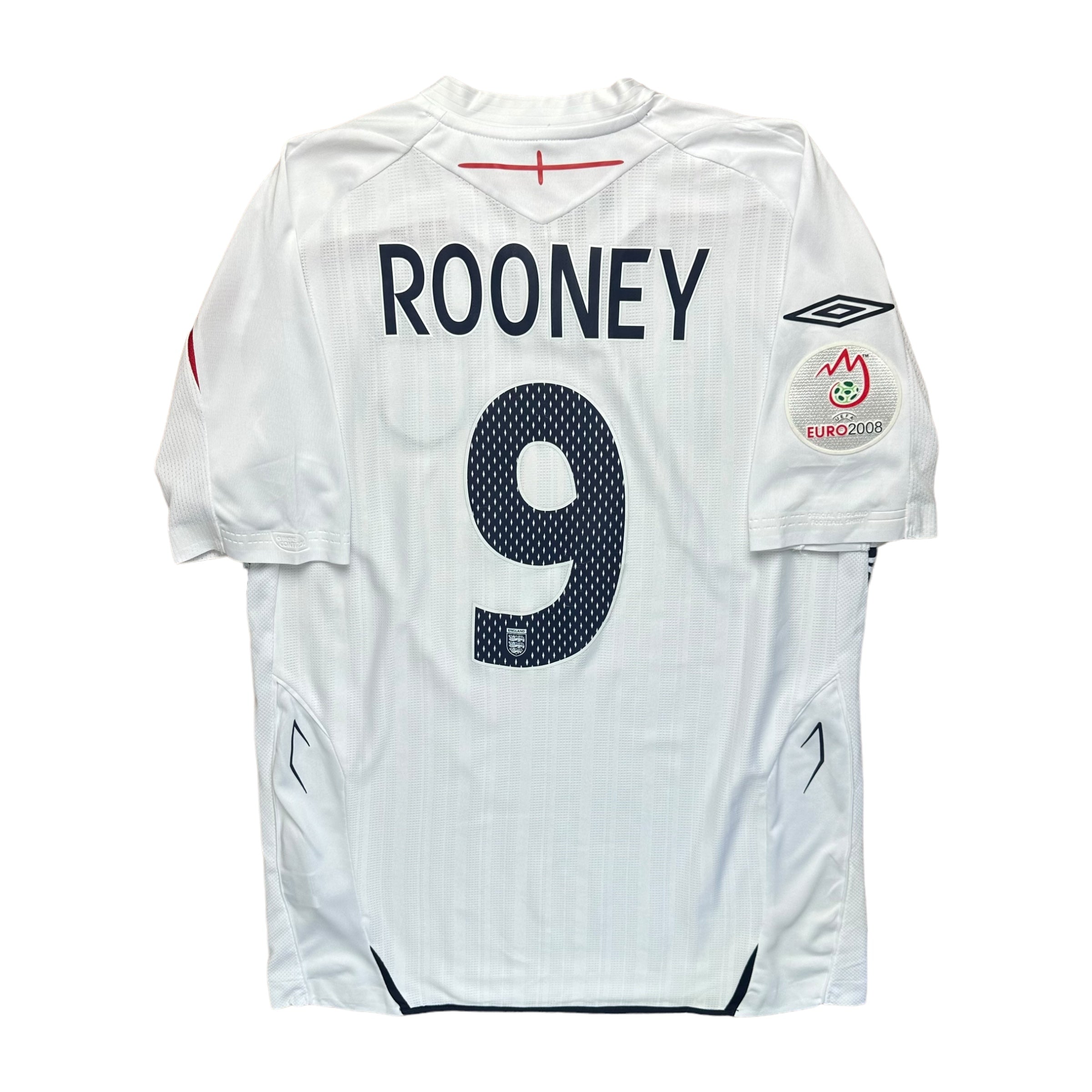 England 2008 Home Shirt (S) Rooney #9