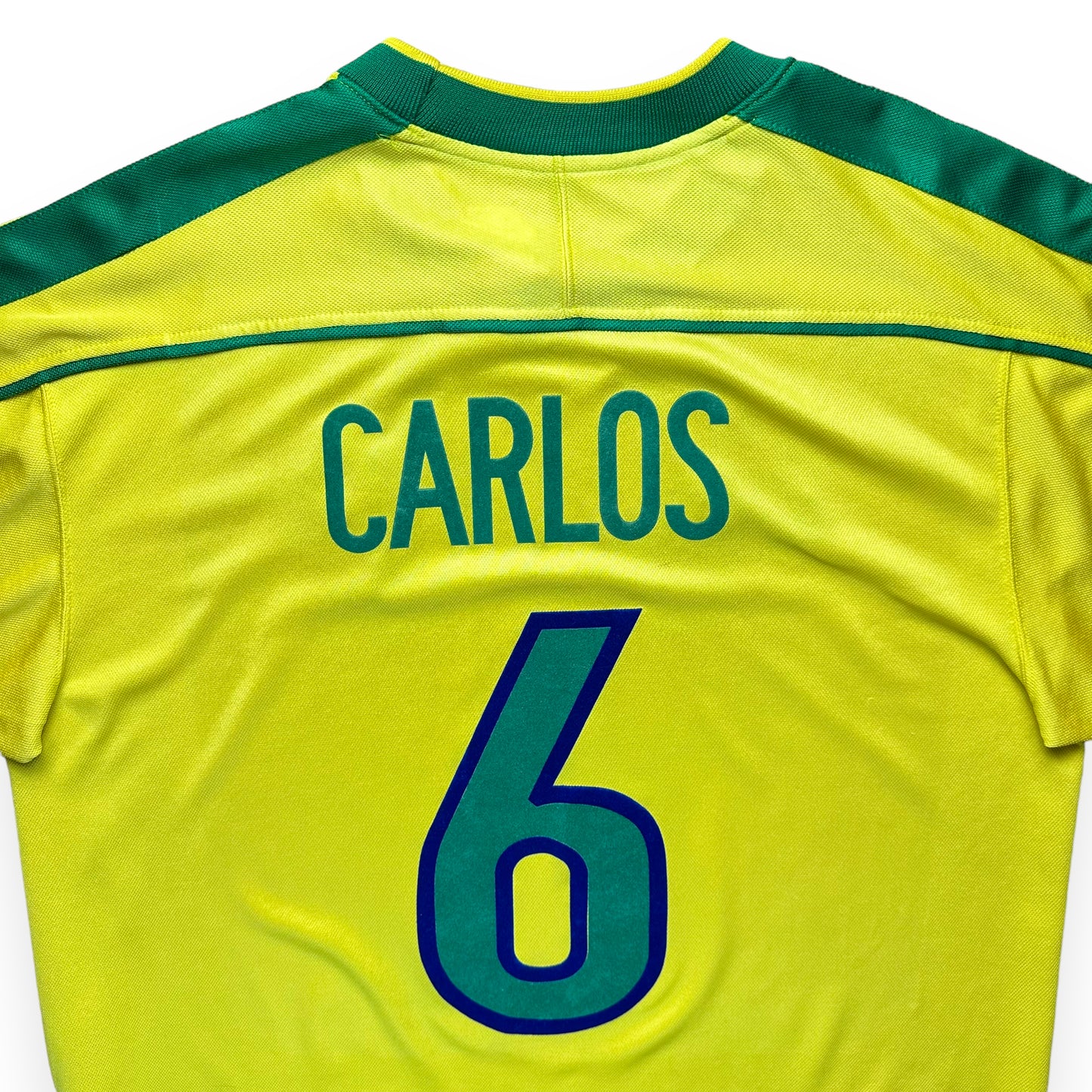 Brazil 1998 Home Shirt (M) Carlos #6