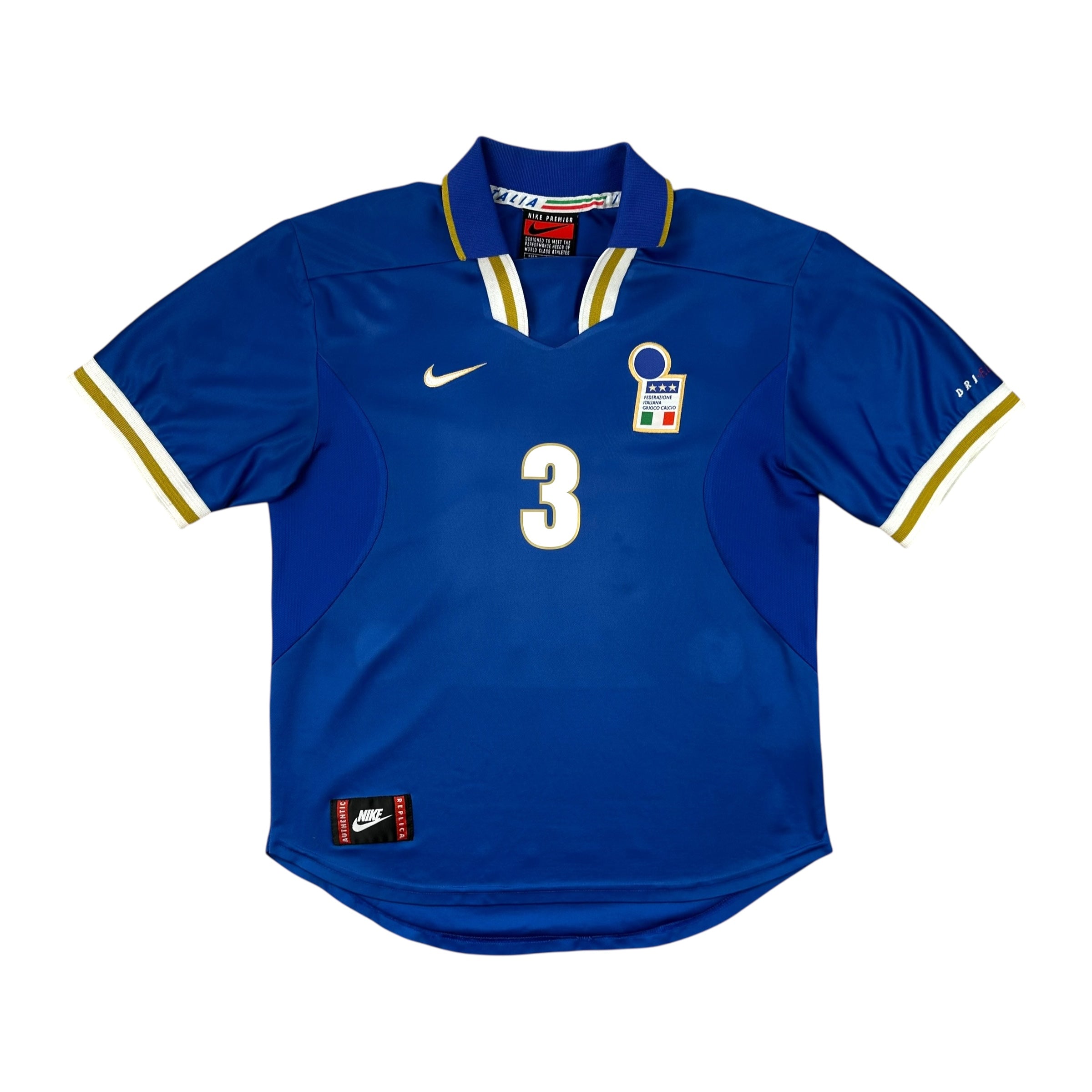 Italy 1996 Home Shirt (M) Maldini #3