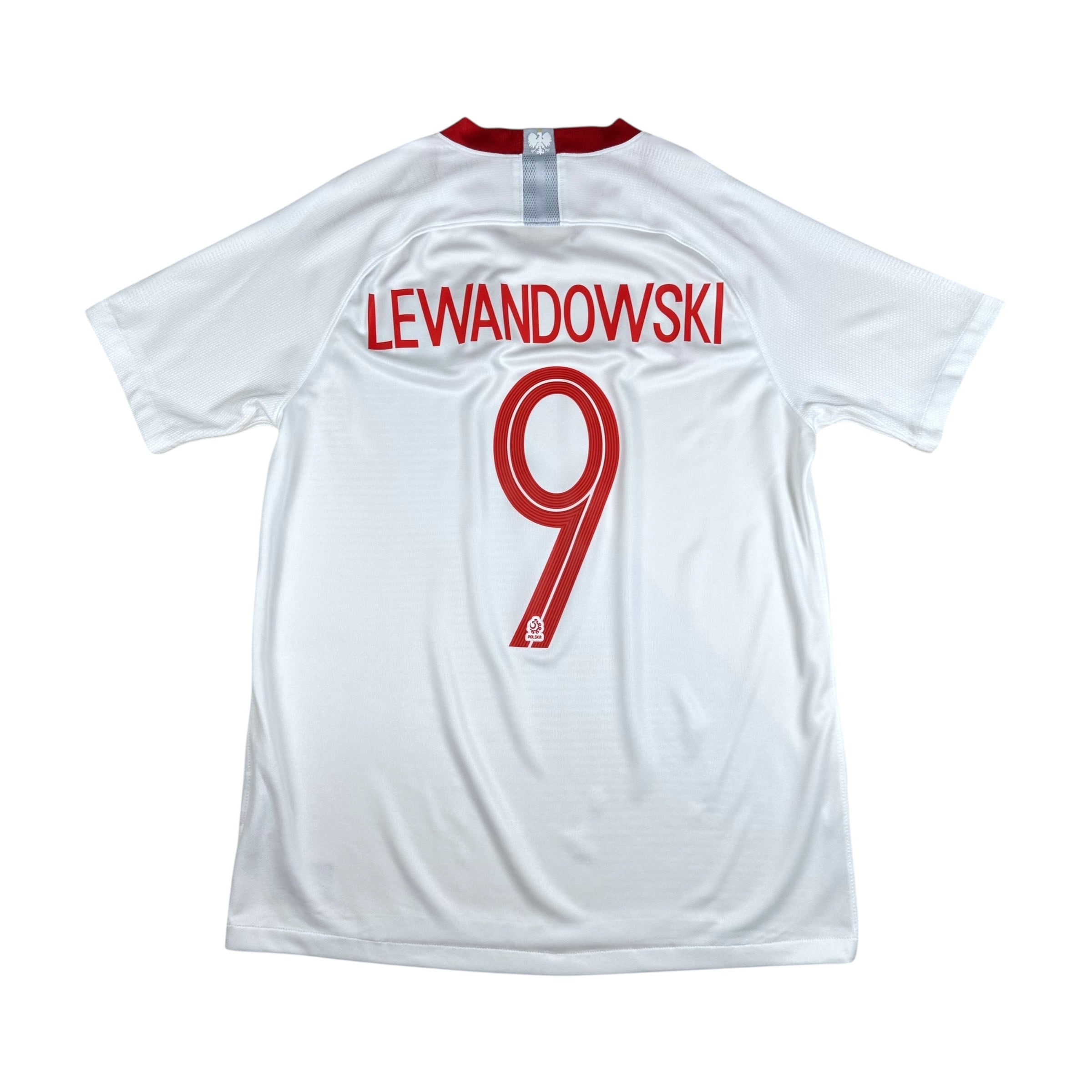 Poland 2018 Home Shirt (M) Lewandowski #9