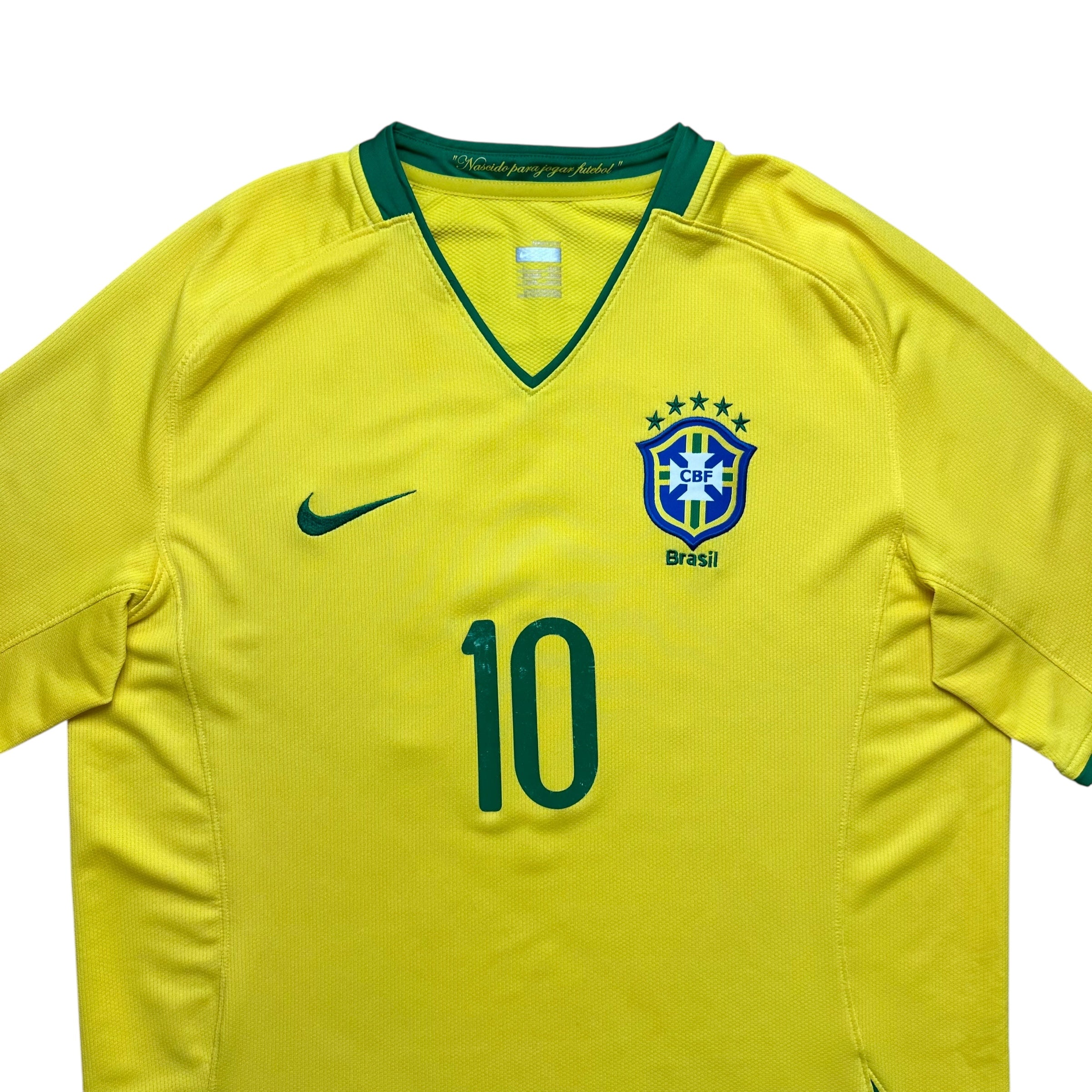 Brazil 2008 Home Shirt (L) Ronaldinho #10
