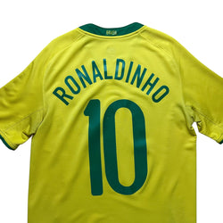 Brazil 2008 Home Shirt (S) Ronaldinho #10