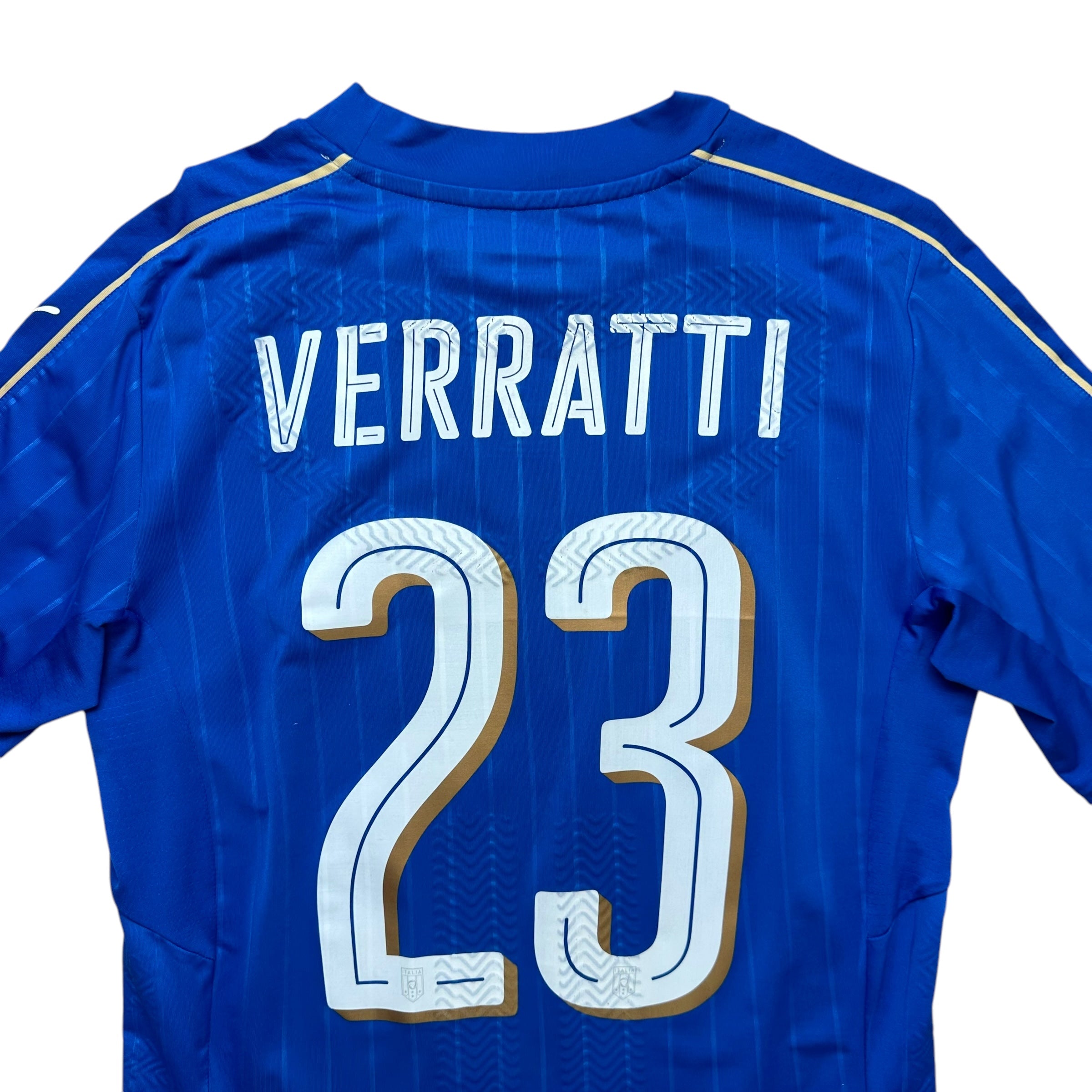 Italy 2014 Player Issue Authentic Home Shirt (M) Verratti #23