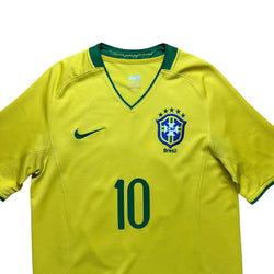 Brazil 2008 Home Shirt (S) Ronaldinho #10