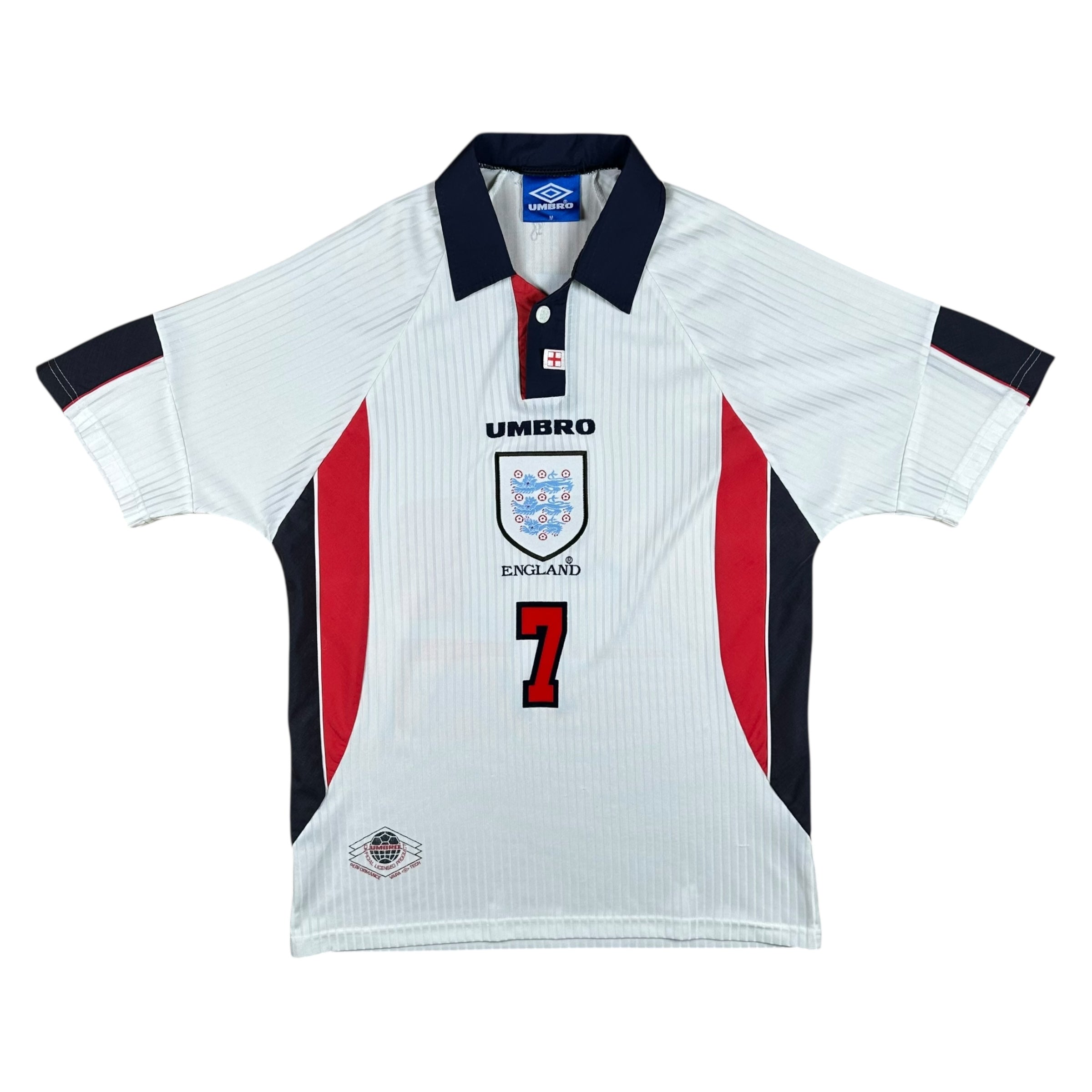 England 1998 Home Shirt (M) Beckham #7