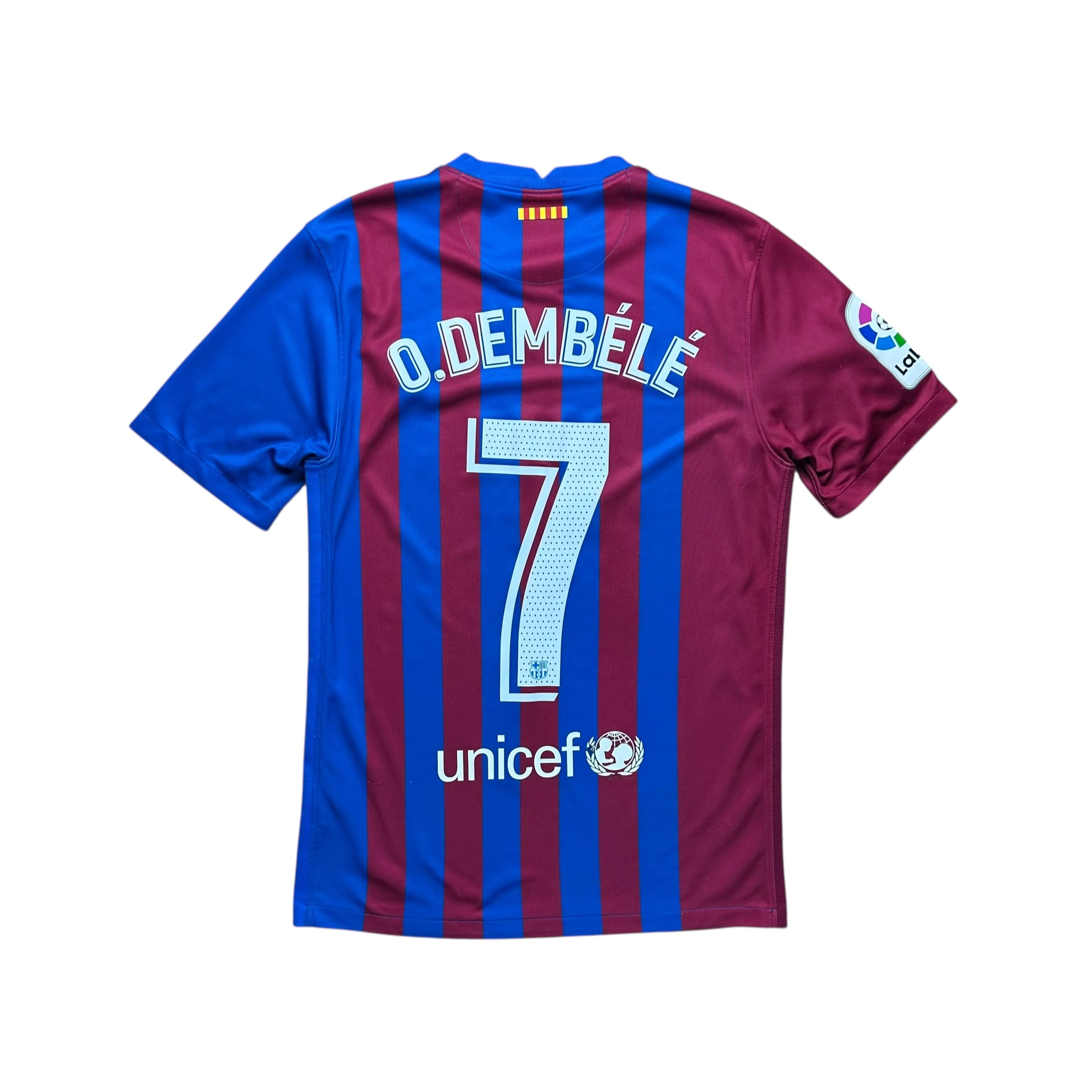 Barcelona 2021-22 Home Shirt (S) O.Dembele #7