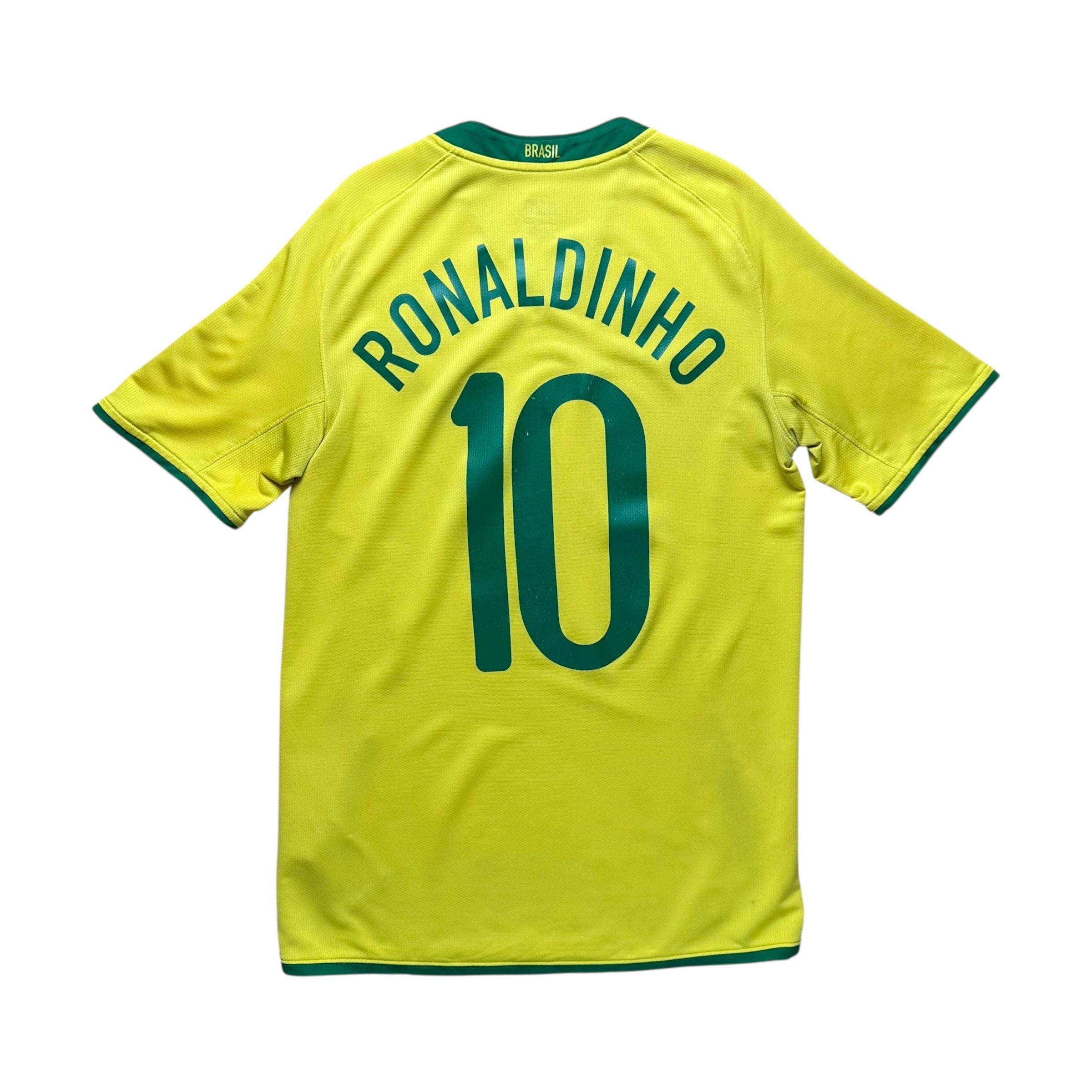 Brazil 2008 Home Shirt (S) Ronaldinho #10