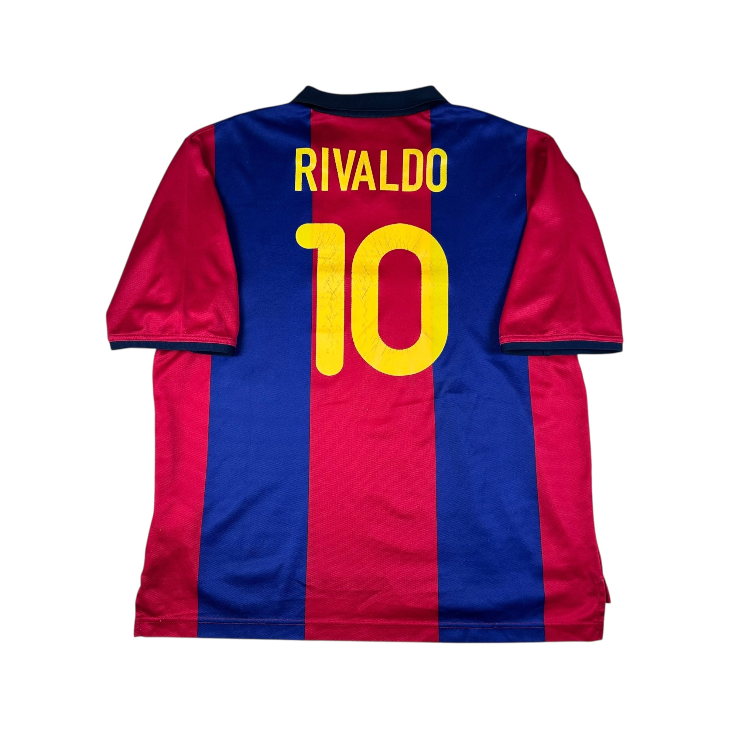 Barcelona 2000-01 Home Shirt (L) Rivaldo #10