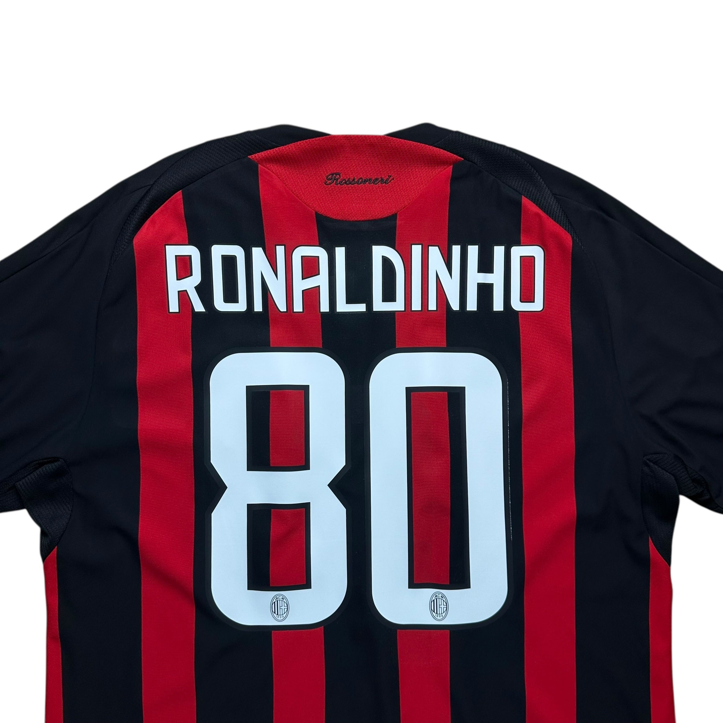 AC Milan 2008-09 Home Shirt (XL) Ronaldinho #80