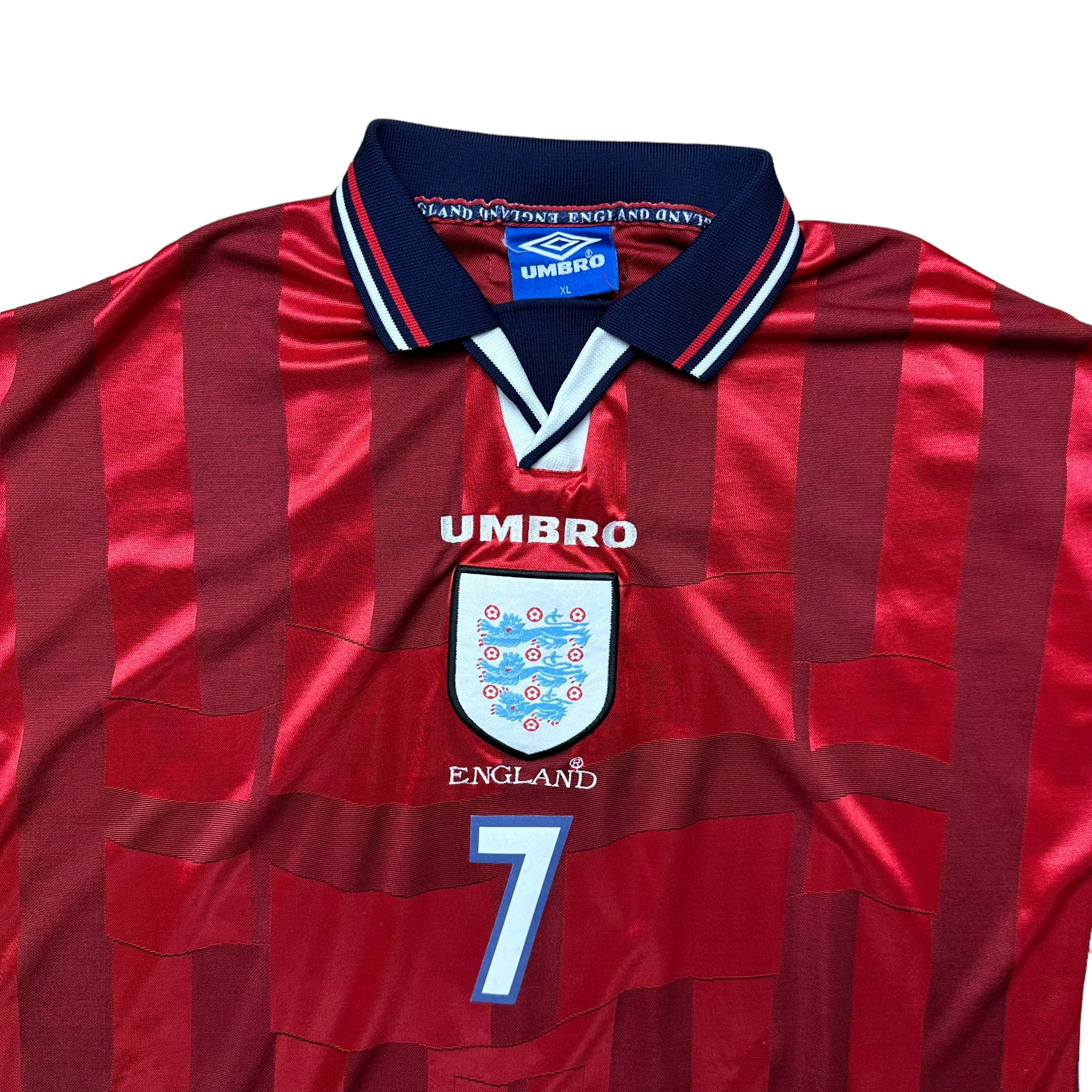 England 1998 Away Shirt (XL) Beckham #7