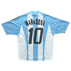 Argentina 2002 Home Shirt (M) Maradona #10