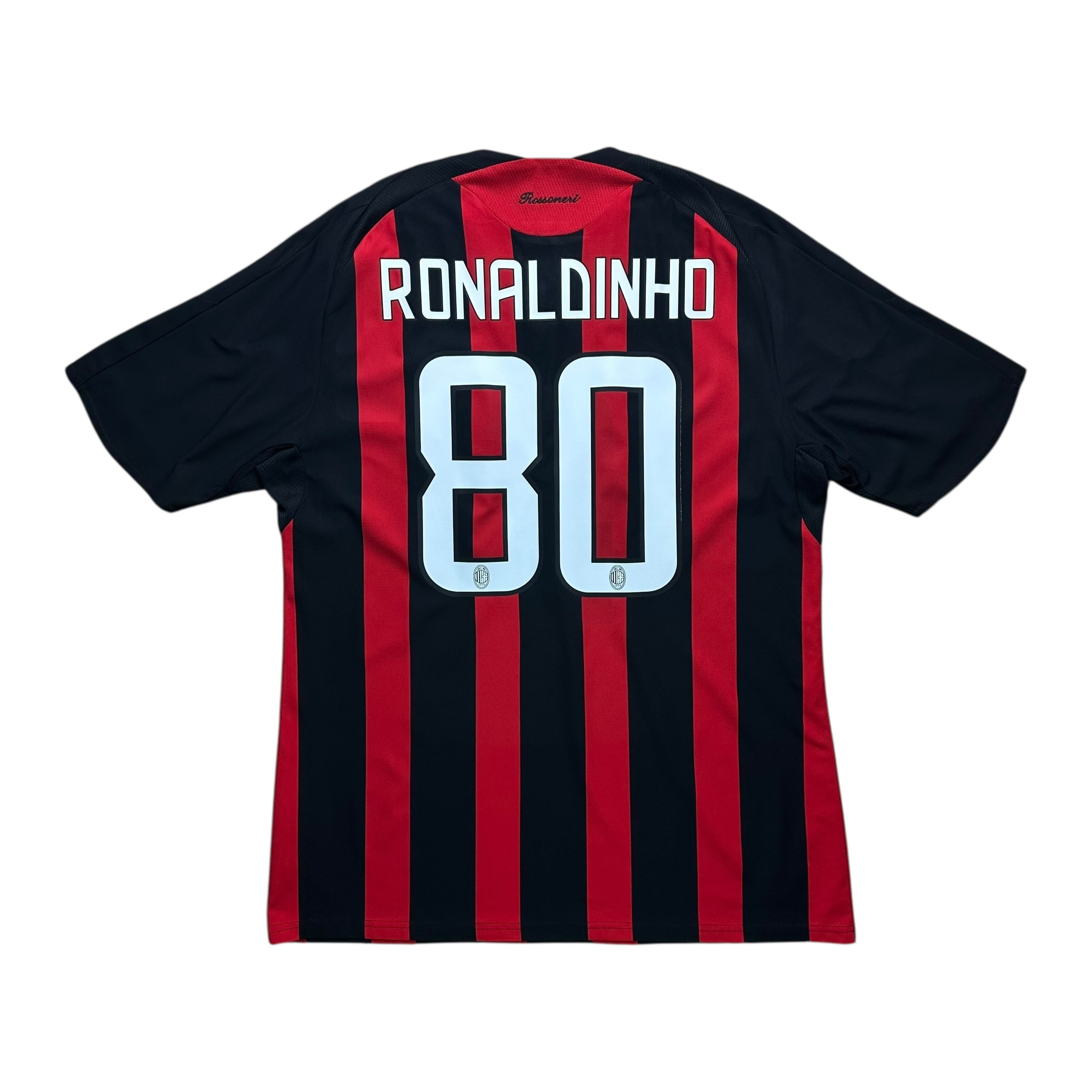 AC Milan 2008-09 Home Shirt (XL) Ronaldinho #80