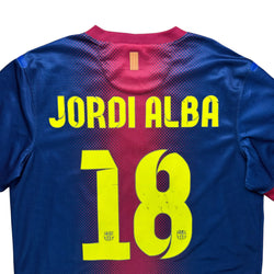 Barcelona 2012-13 Home Shirt (S) Jordi Alba #18