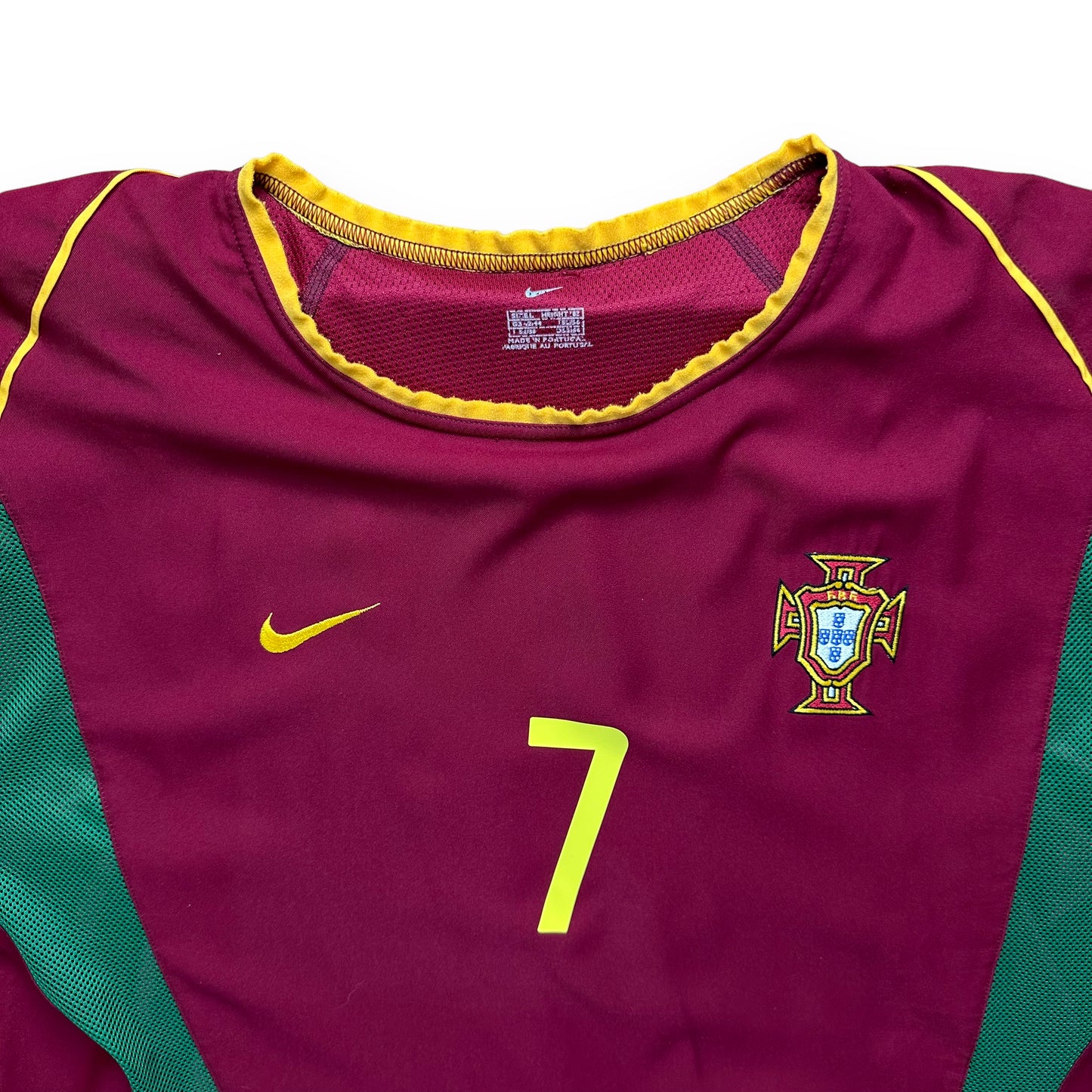 Portugal 2002 Match Issue Home Shirt (L) Figo #7