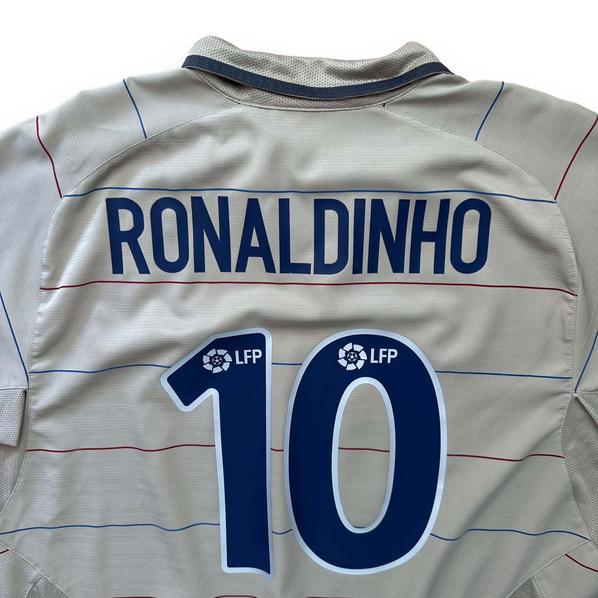 FC BARCELONA SPAIN 2003 2004 AWAY FOOTBALL SHIRT JERSEY #10 RONALDINHO