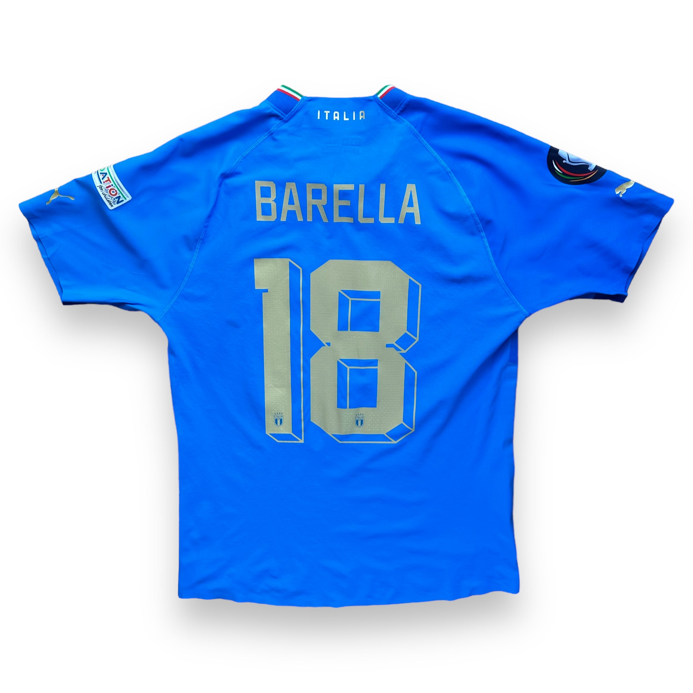 Italy 2022 Home Shirt (Multiple Sizes) Barella #18