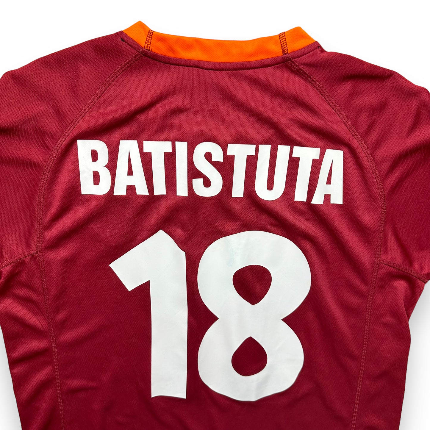 AS Roma 2000-01 Home Shirt (L) Batistuta #18