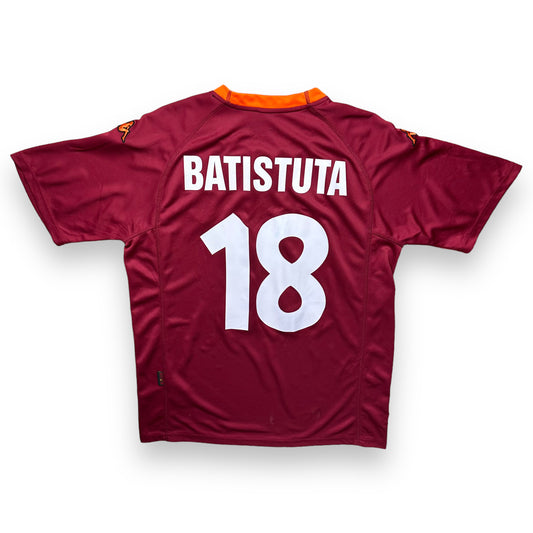 AS Roma 2000-01 Home Shirt (L) Batistuta #18