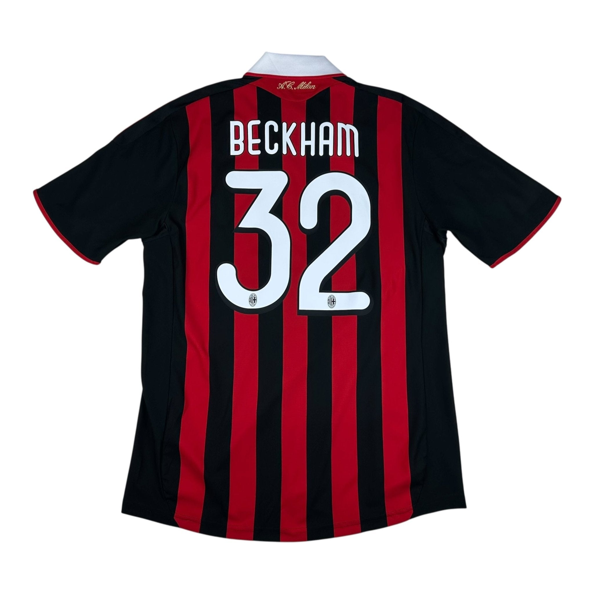 AC Milan 2009-10 Home Shirt (M) Beckham 32 - Kitplug