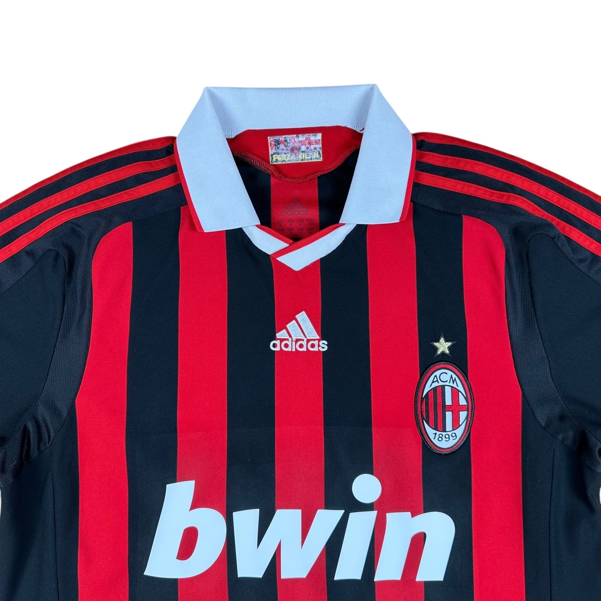 AC Milan 2009-10 Home Shirt (M) Ronaldinho #80 - Kitplug