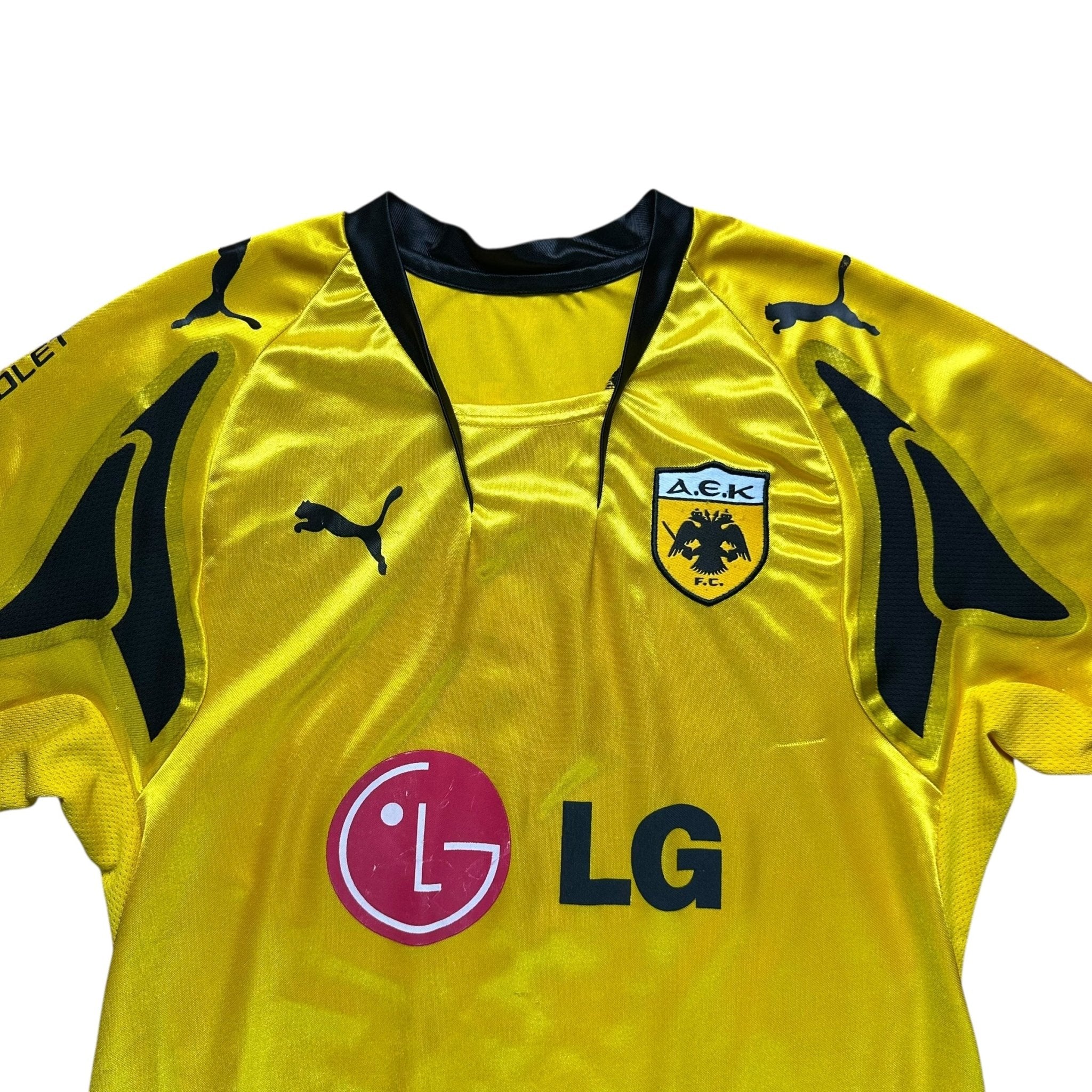 AEK Athens 2007 - 08 Home Shirt (M) Rivaldo 10 - Kitplug