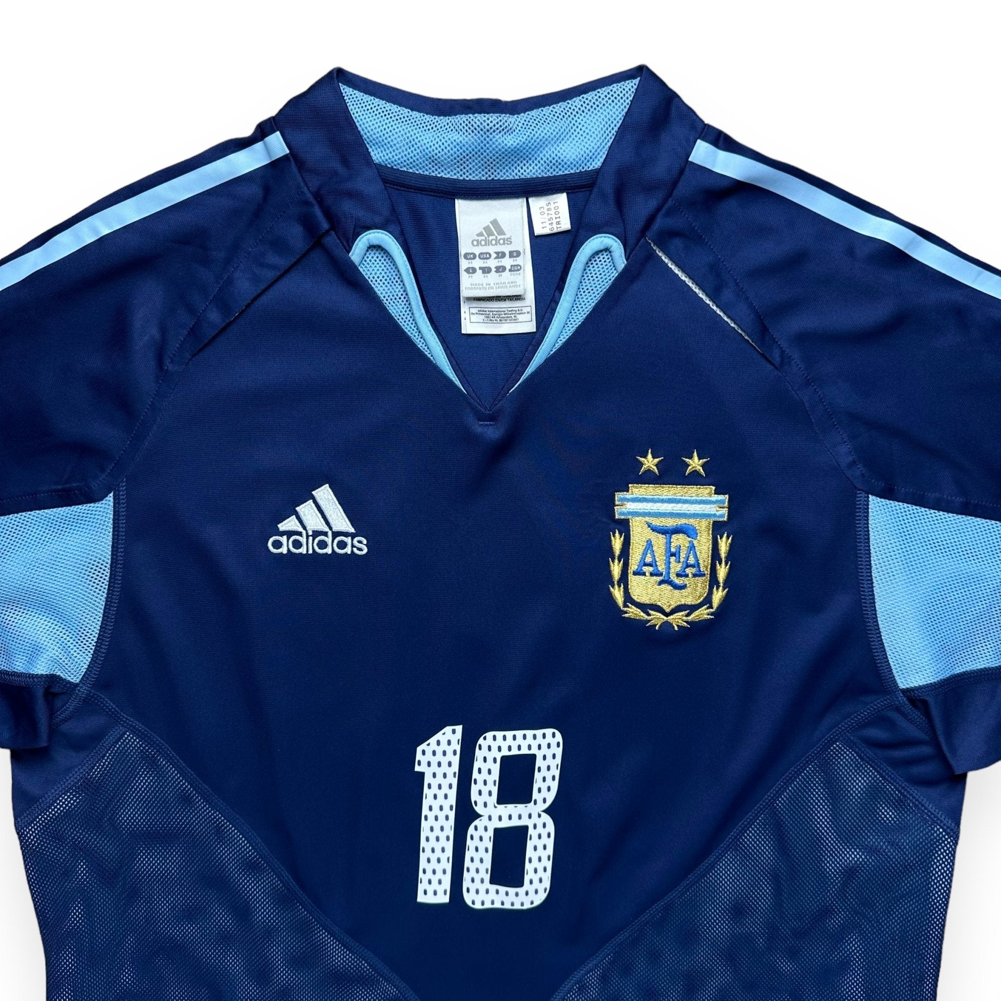 Argentina 2004 Away Shirt (M) Messi 18 - Kitplug