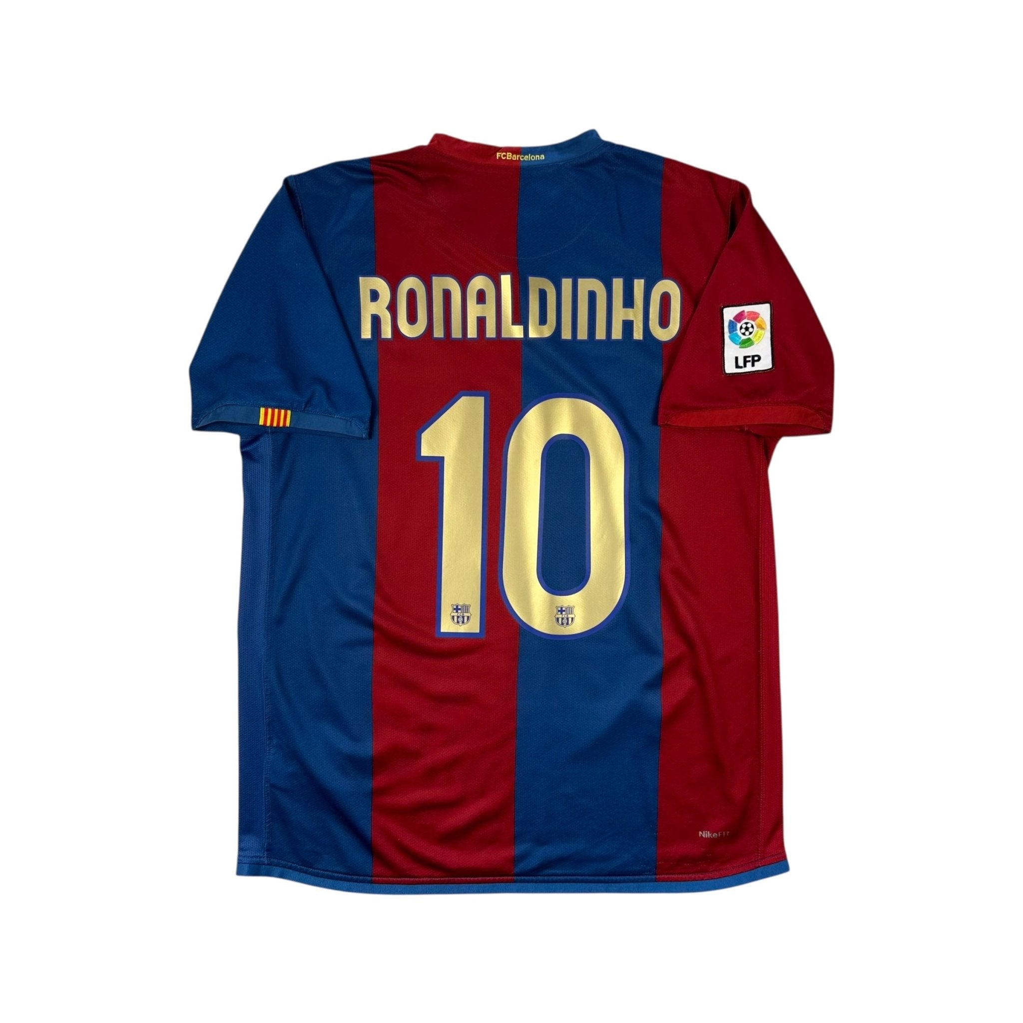Barcelona 2006-07 Home Shirt (L) Ronaldinho 10 - Kitplug