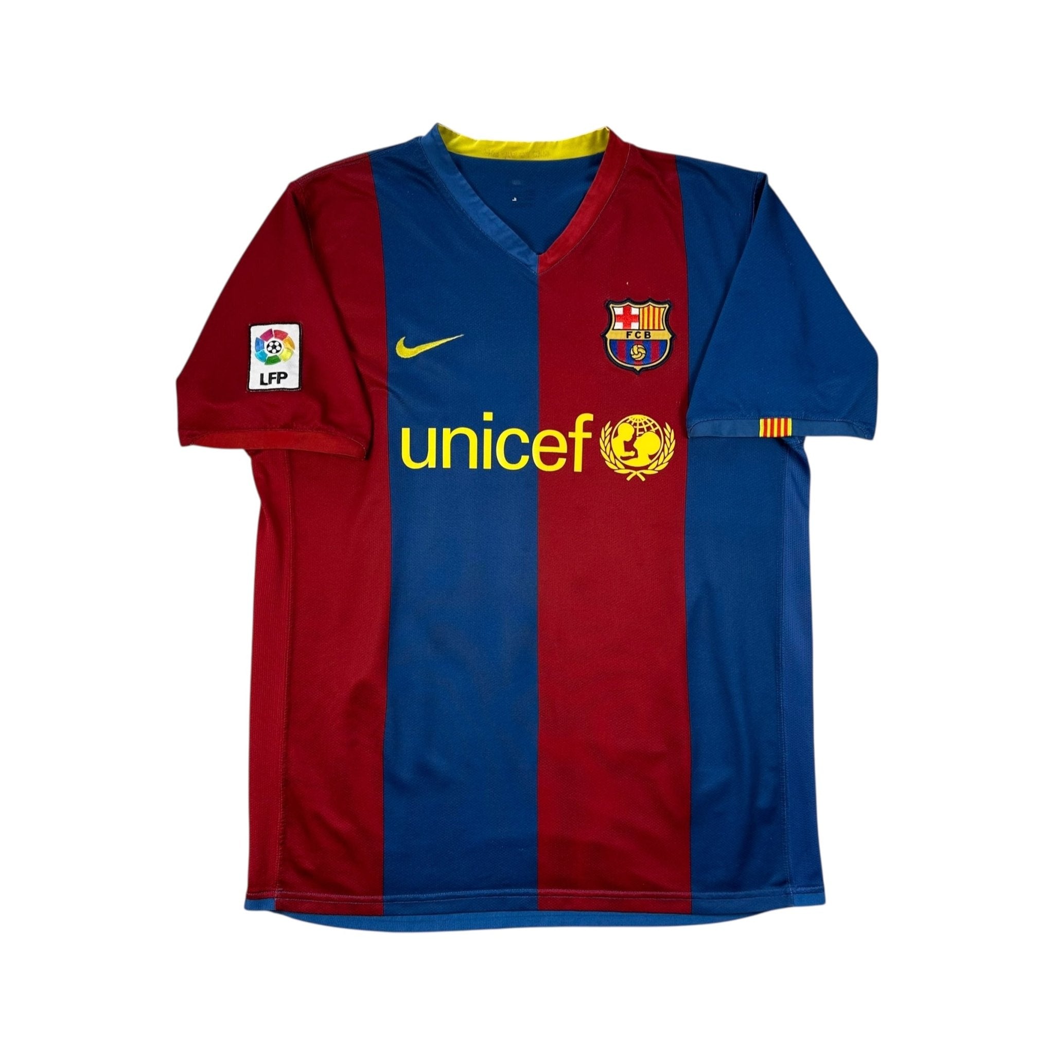 Barcelona 2006-07 Home Shirt (L) Ronaldinho 10 - Kitplug
