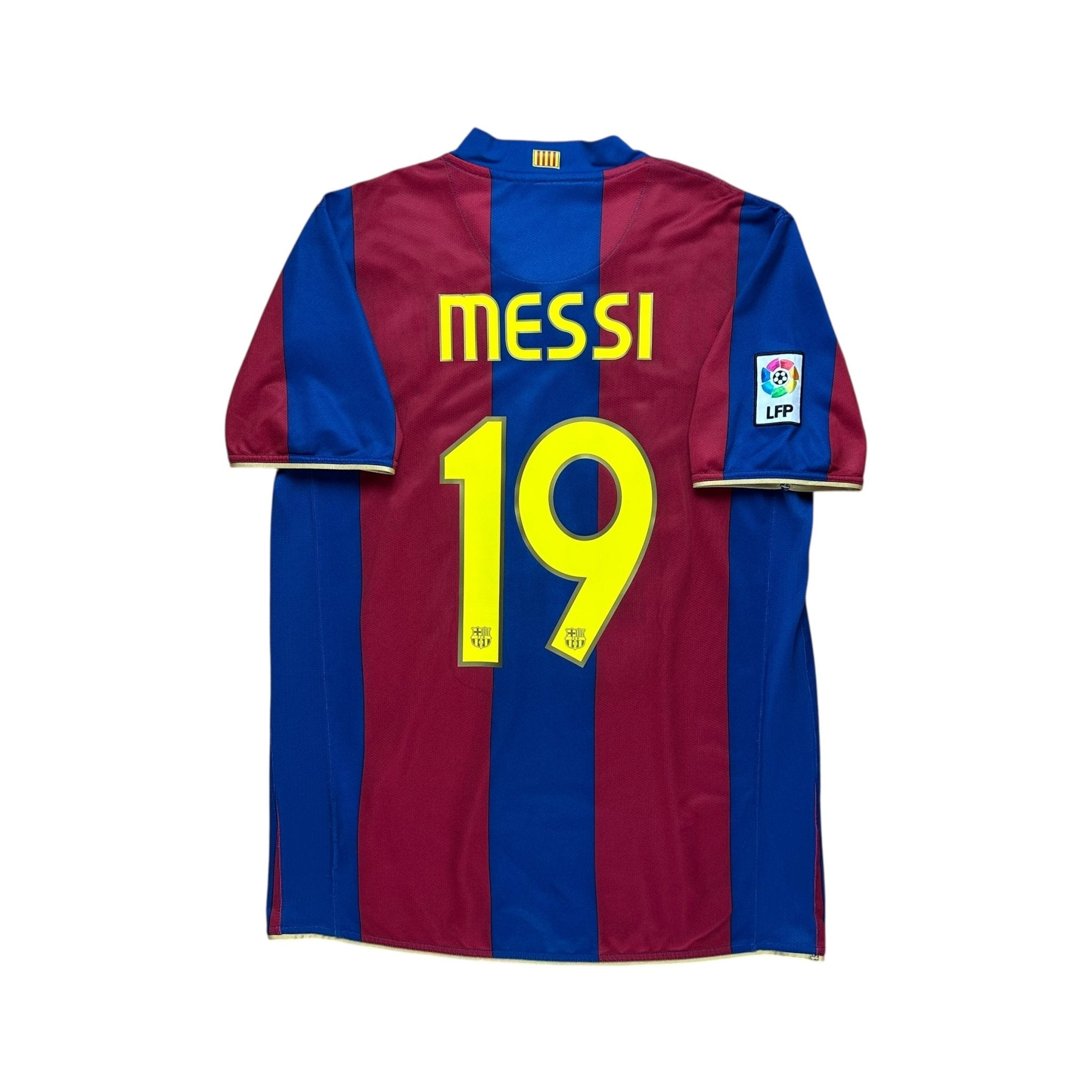 Barcelona 2007 - 08 Home Shirt (L) Messi 19 - Kitplug