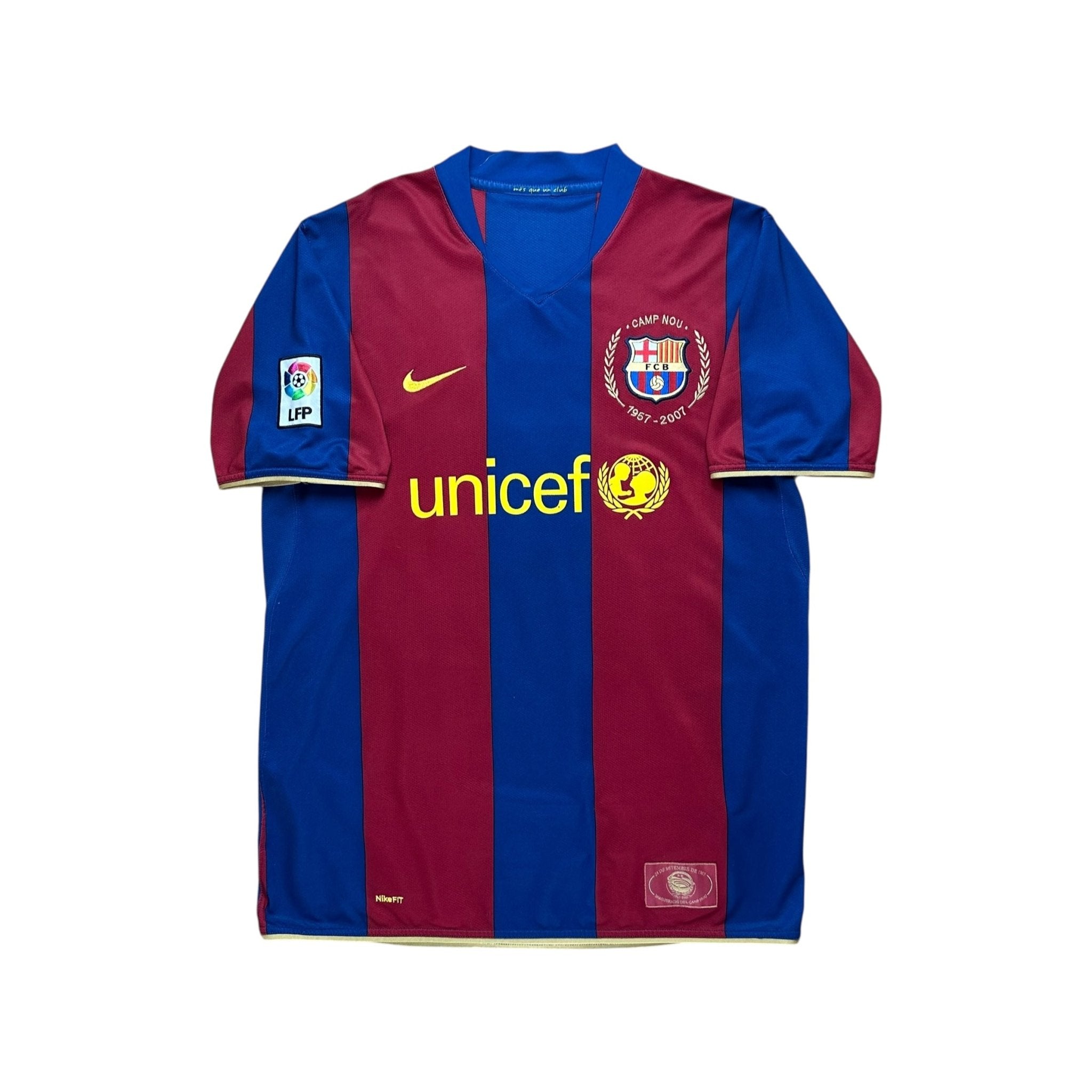 Barcelona 2007 - 08 Home Shirt (L) Messi 19 - Kitplug