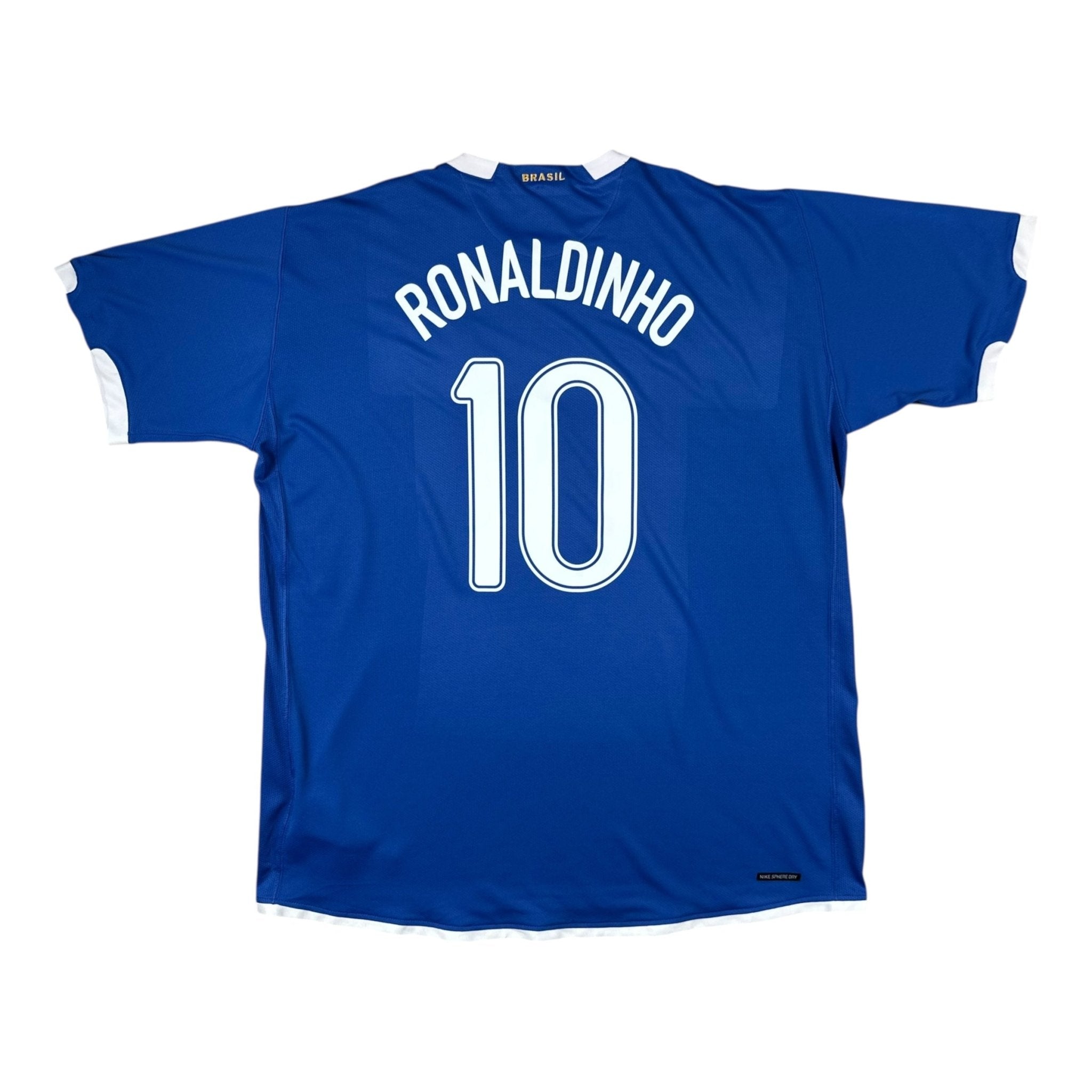 Brazil 2006 Away Shirt (XXL) Ronaldinho #10 - Kitplug