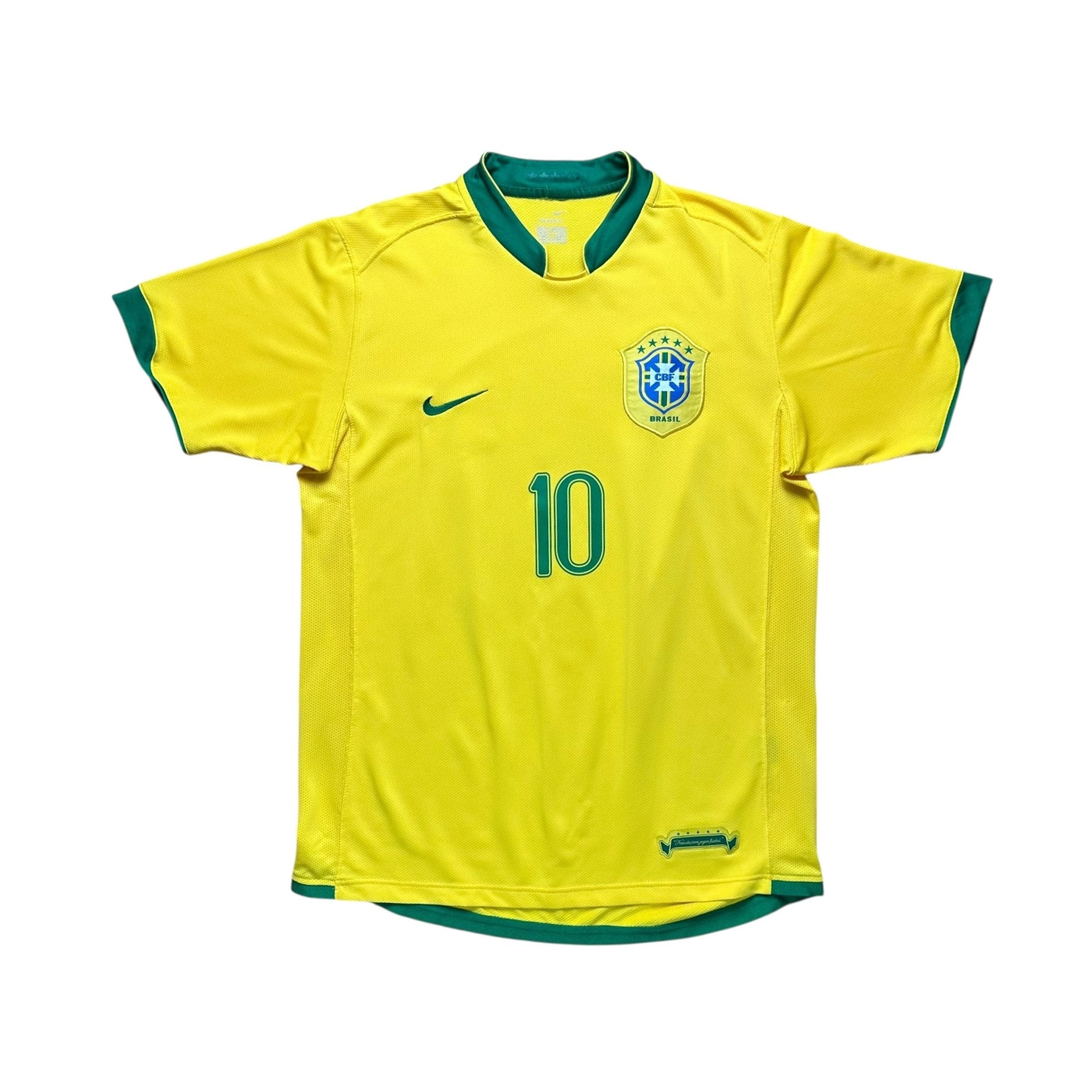 Brazil 2006 Home Shirt (M) Ronaldinho 10 - Kitplug