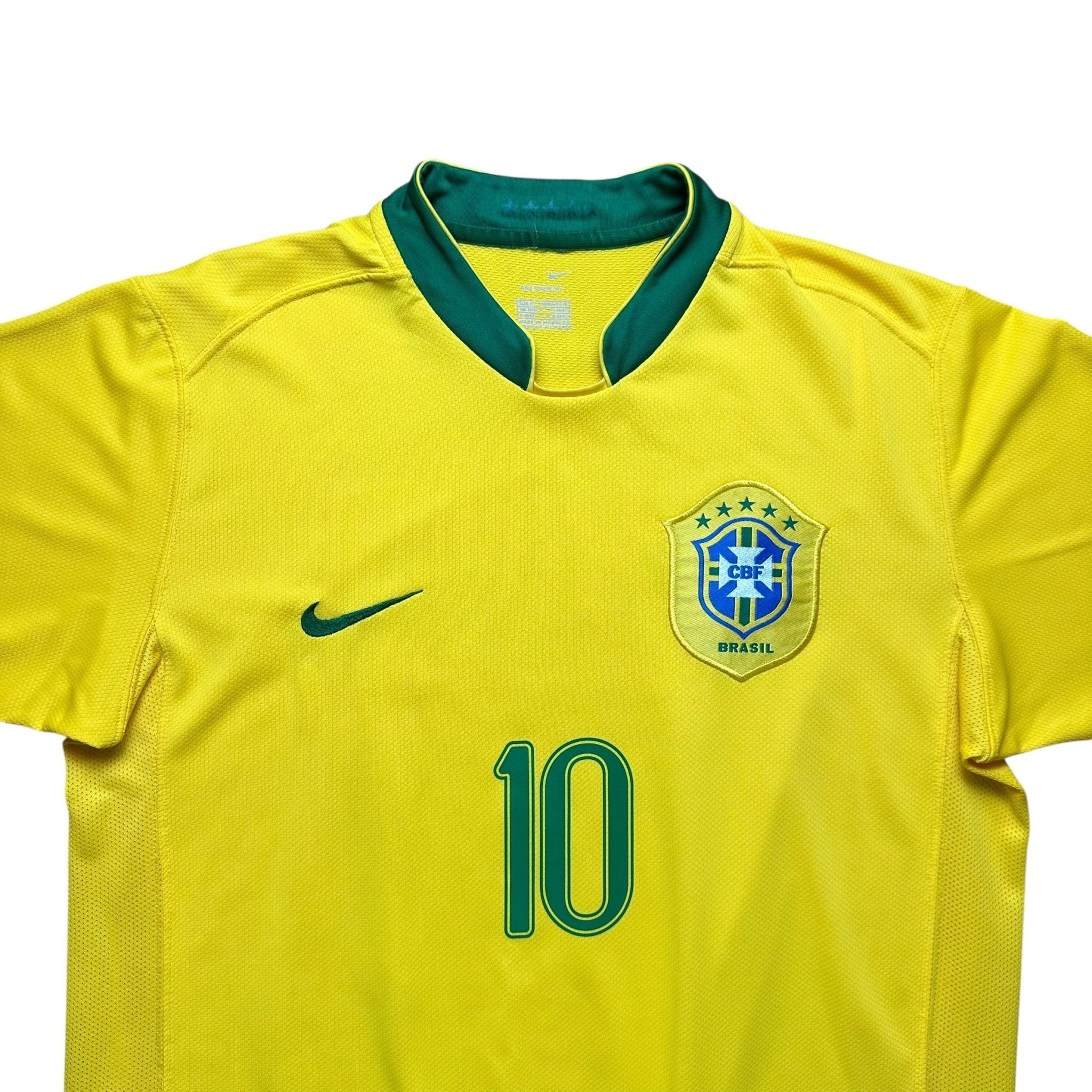 Brazil 2006 Home Shirt (M) Ronaldinho 10 - Kitplug