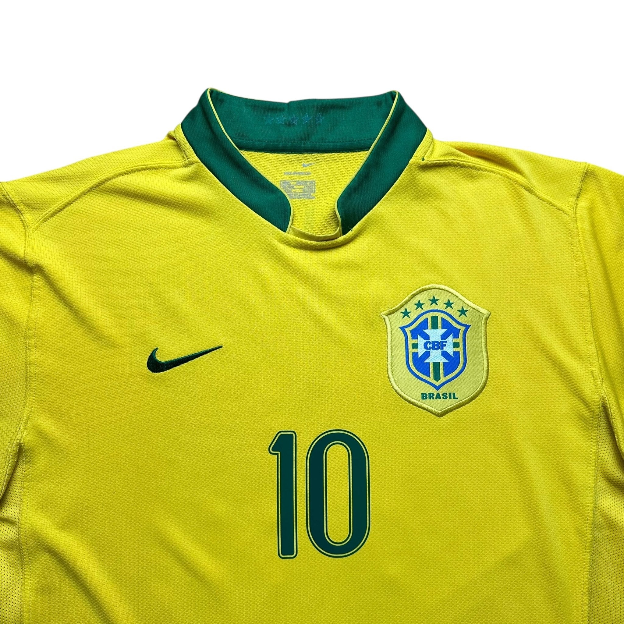 Brazil 2006 Home Shirt (M) Ronaldinho 10 - Kitplug