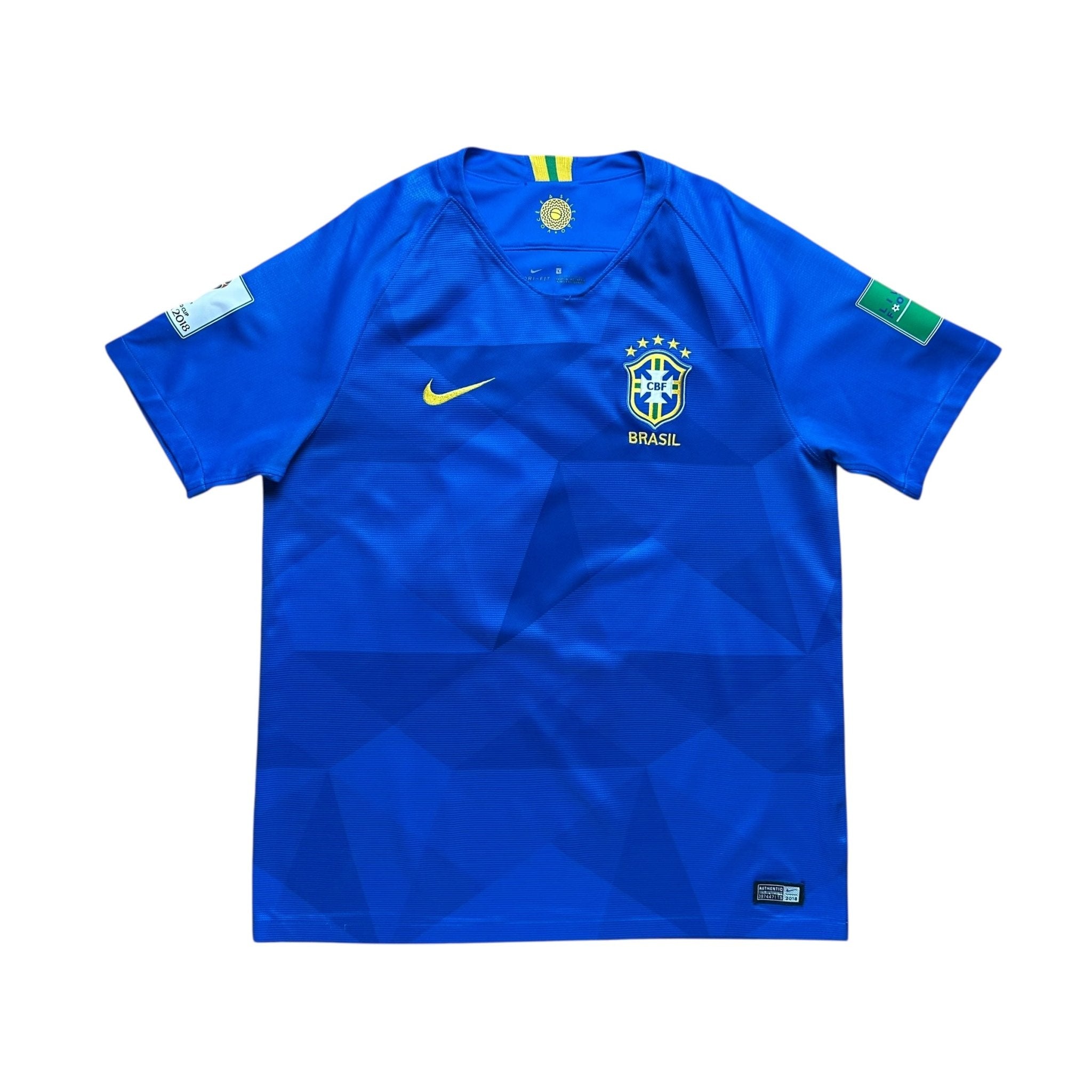 Brazil 2018 Away Shirt (L) Neymar Jr 10 - Kitplug