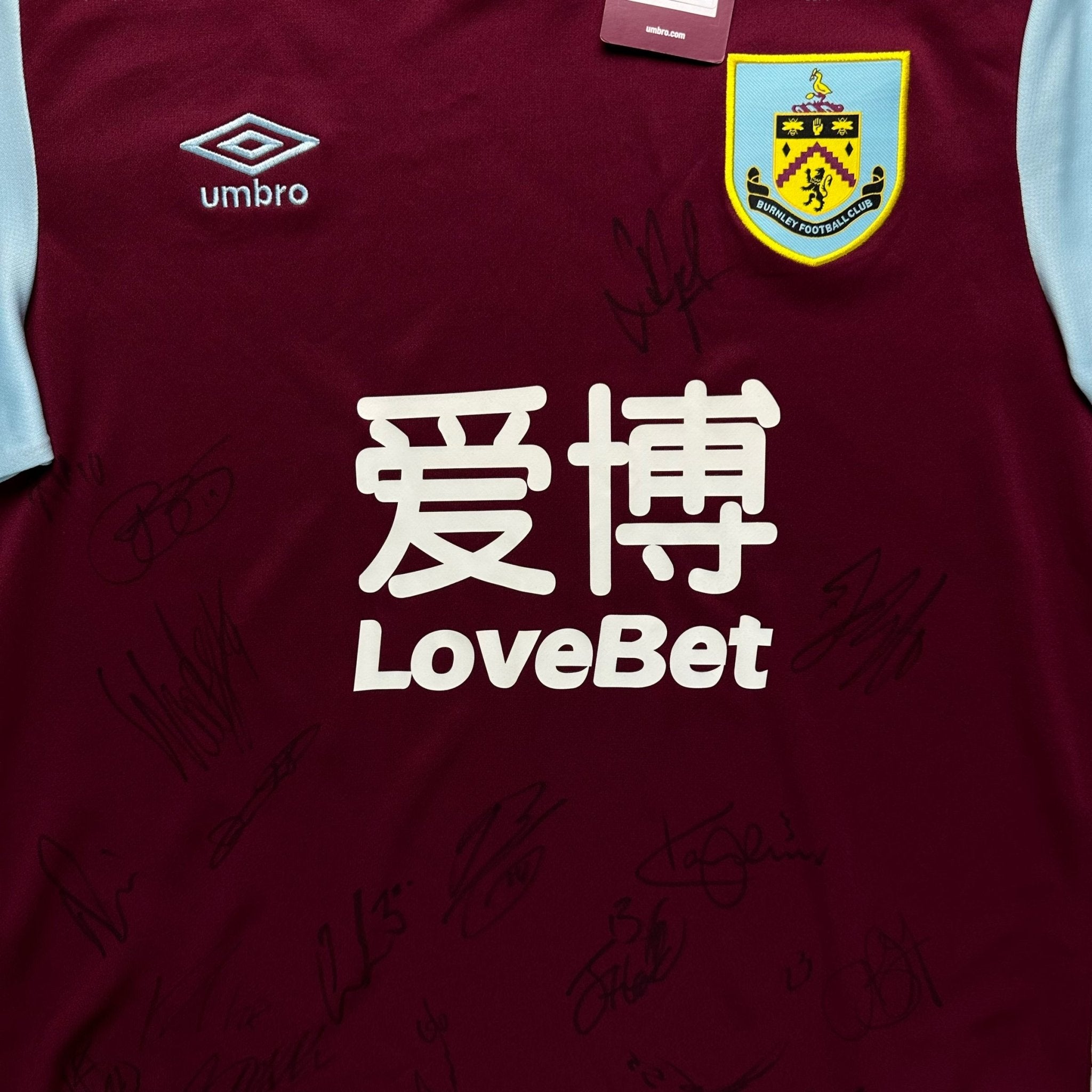 Burnley 2019 - 20 Home Shirt (M) *Signed By Squad - Kitplug