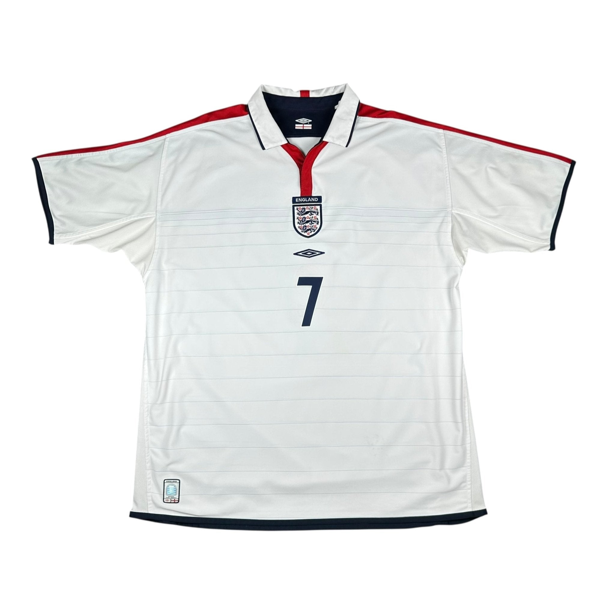 England 2004 Home Shirt (XXL) Beckham 7 - Kitplug