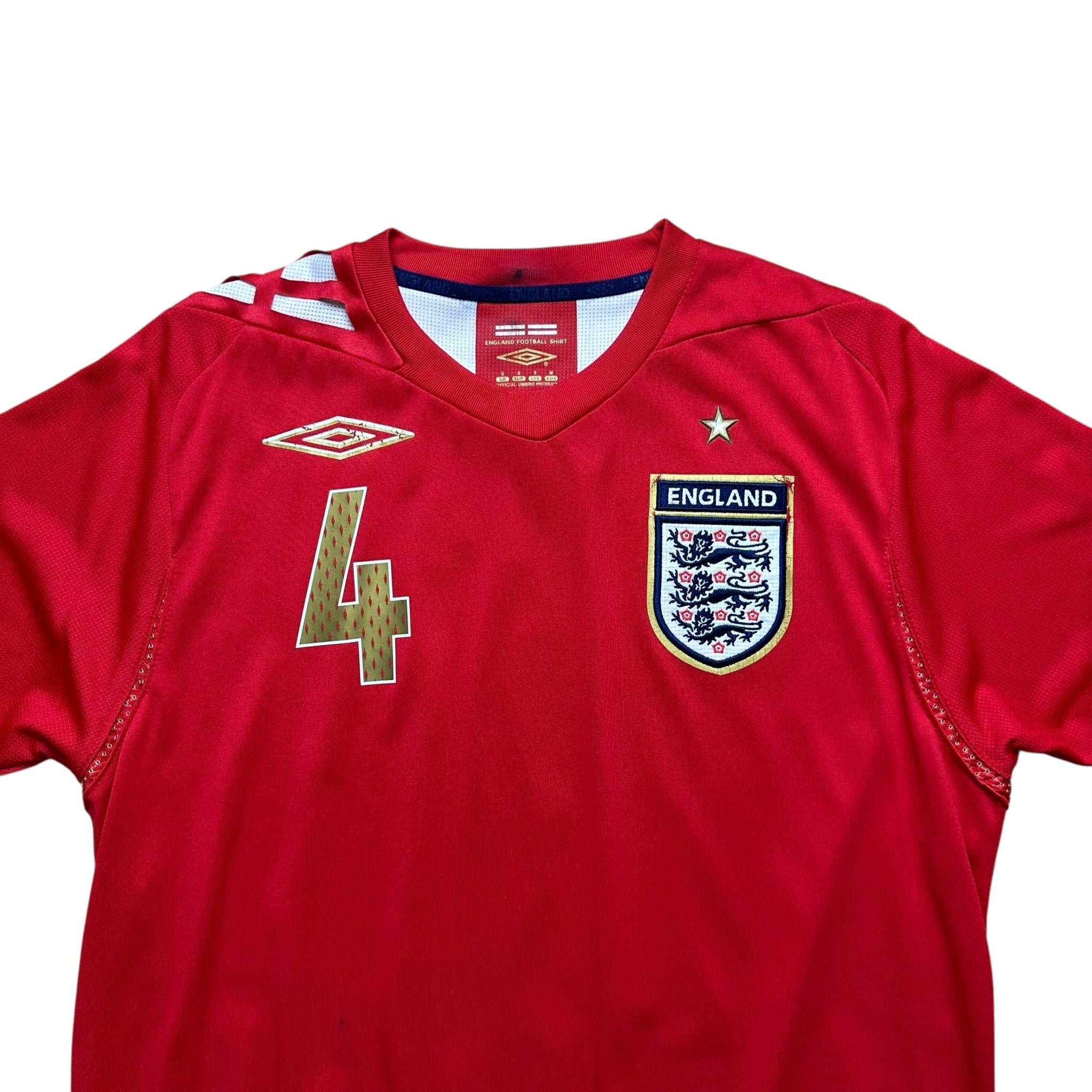 England 2006 Away Shirt (S) Gerrard 4 - Kitplug