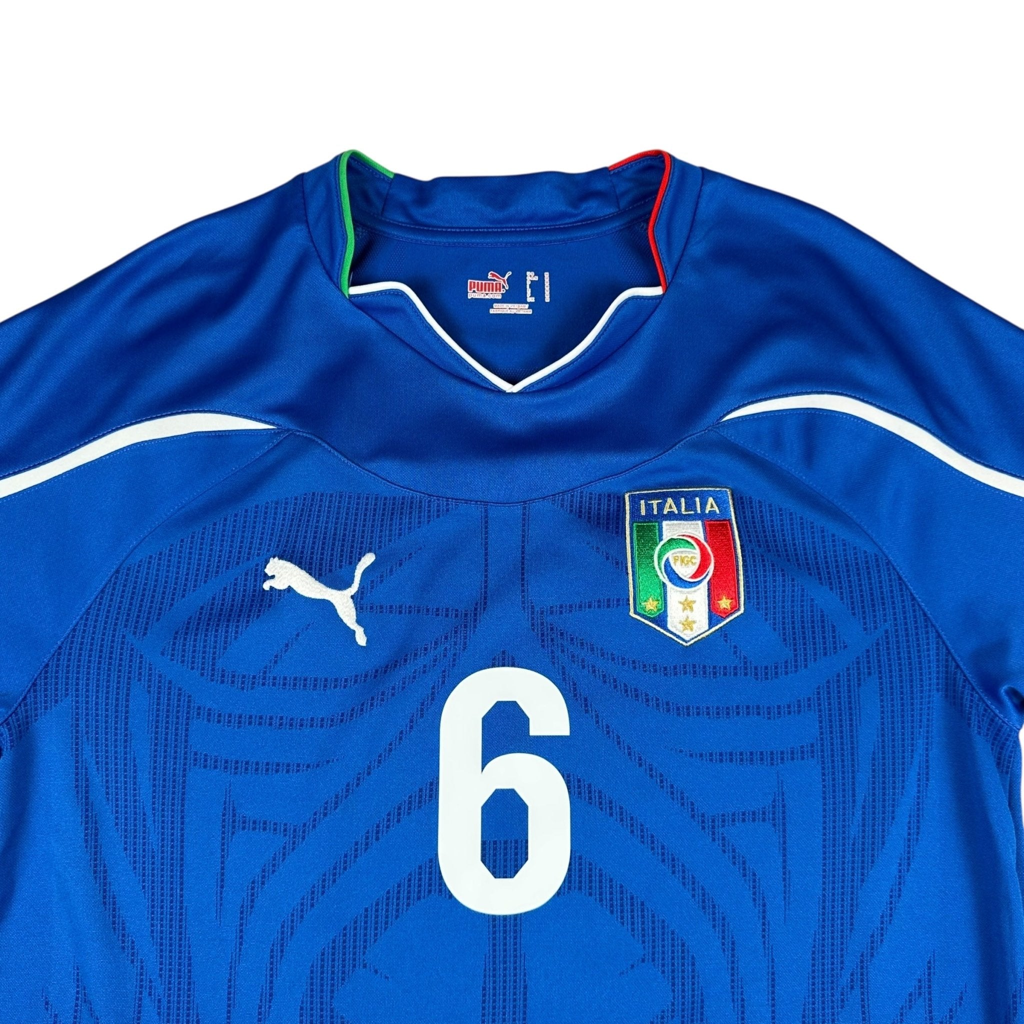 Italy 2010 Home Shirt (M) De Rossi 6 - Kitplug