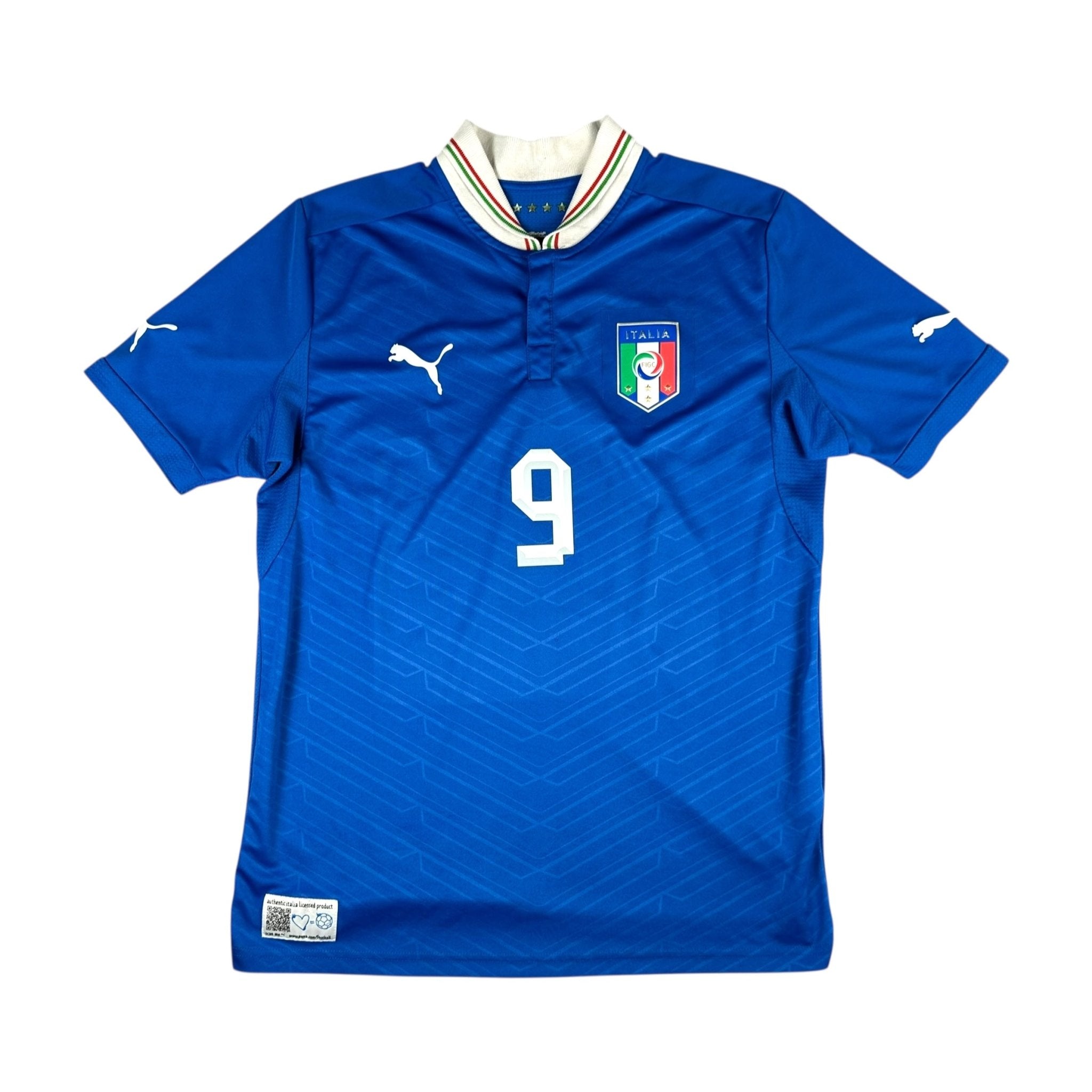 Italy 2012 Home Shirt (M) Balotelli #9 - Kitplug