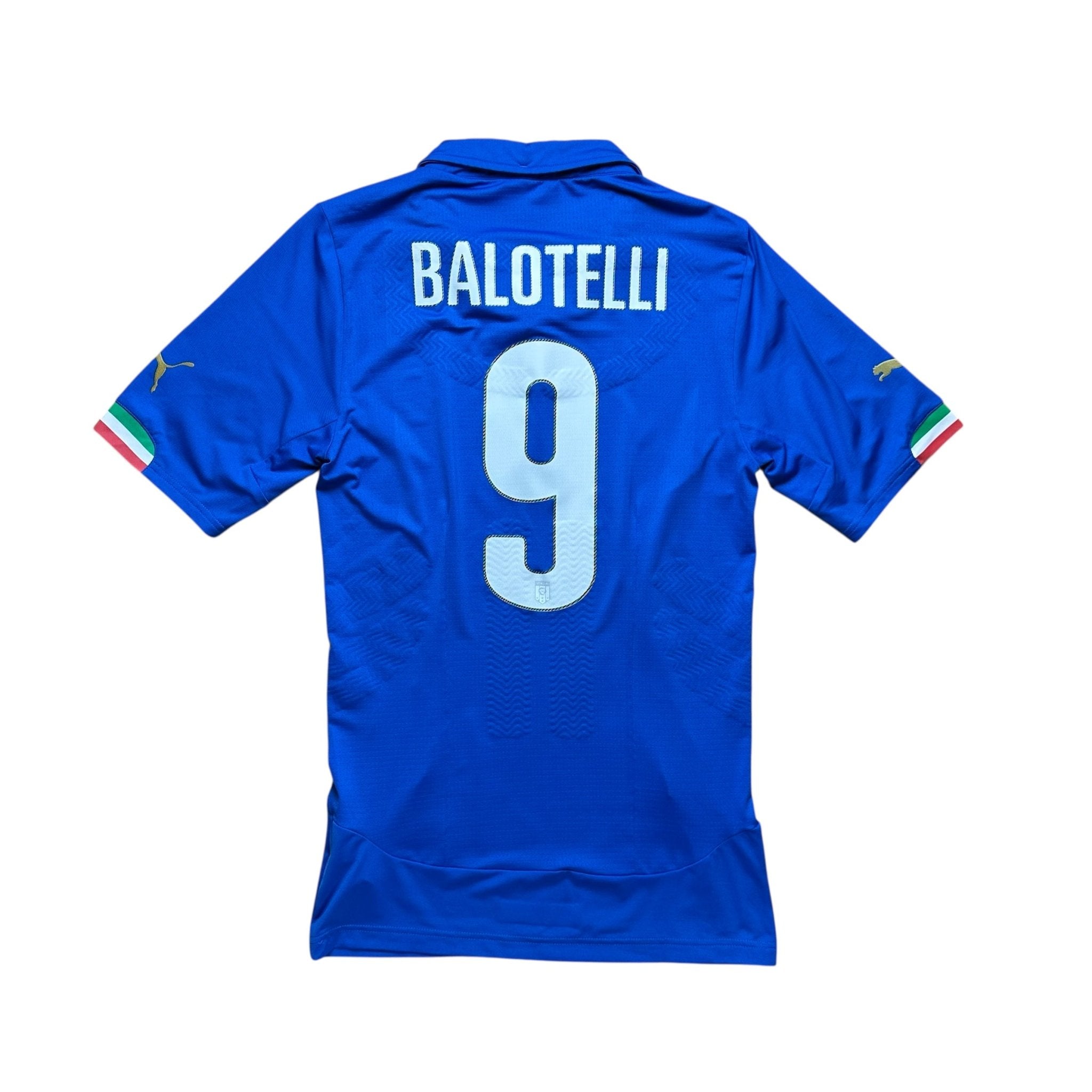 Italy 2014 Player Issue Authentic Home Shirt (L) Balotelli 9 - Kitplug