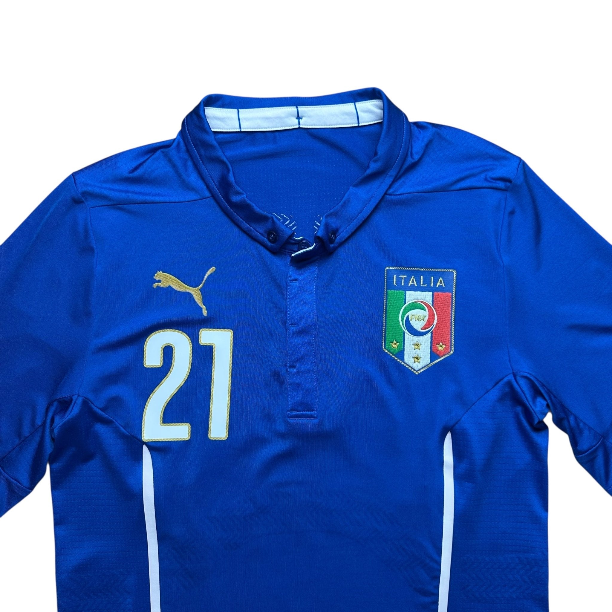 Italy 2014 Player Issue Authentic Home Shirt (XL) Pirlo 21 - Kitplug