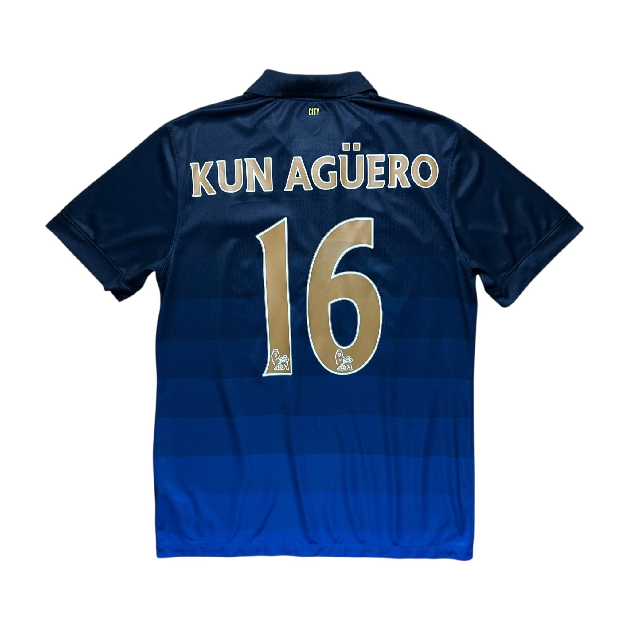 Manchester City 2014 - 15 Away Shirt (L) Kun Agüero 16 - Kitplug